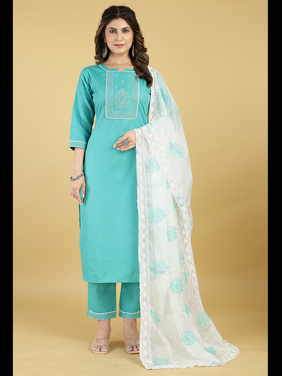 Stylish Blue Designer Ready-Made Pant Suit with Elegant Embroidery - Perfect for Weddings, Parties & Formal Events