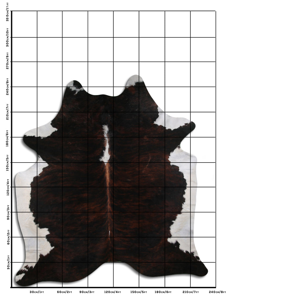 Premium 8.5x7.5 Ft Brazilian Hair-On Cowhide Leather Rug - Natural Hide Carpet for Living Room, Bedroom & Office Decor - Soft & Durable Skin Rug for Luxury Home Interior Design