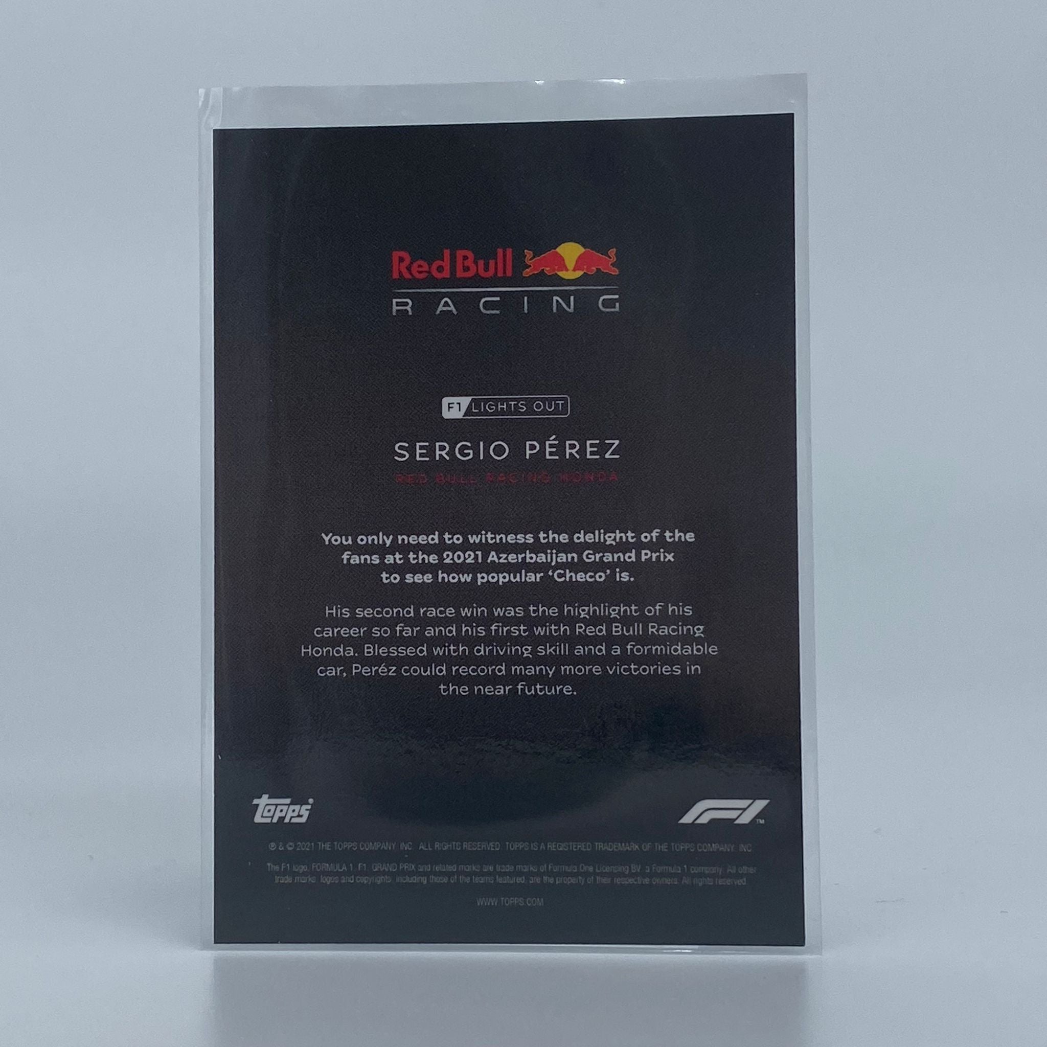 Sergio Perez F1 Racing Driver Blue Parallel Collectible Card - Perfect for F1 Fans, Collectors, and Sports Memorabilia Enthusiasts