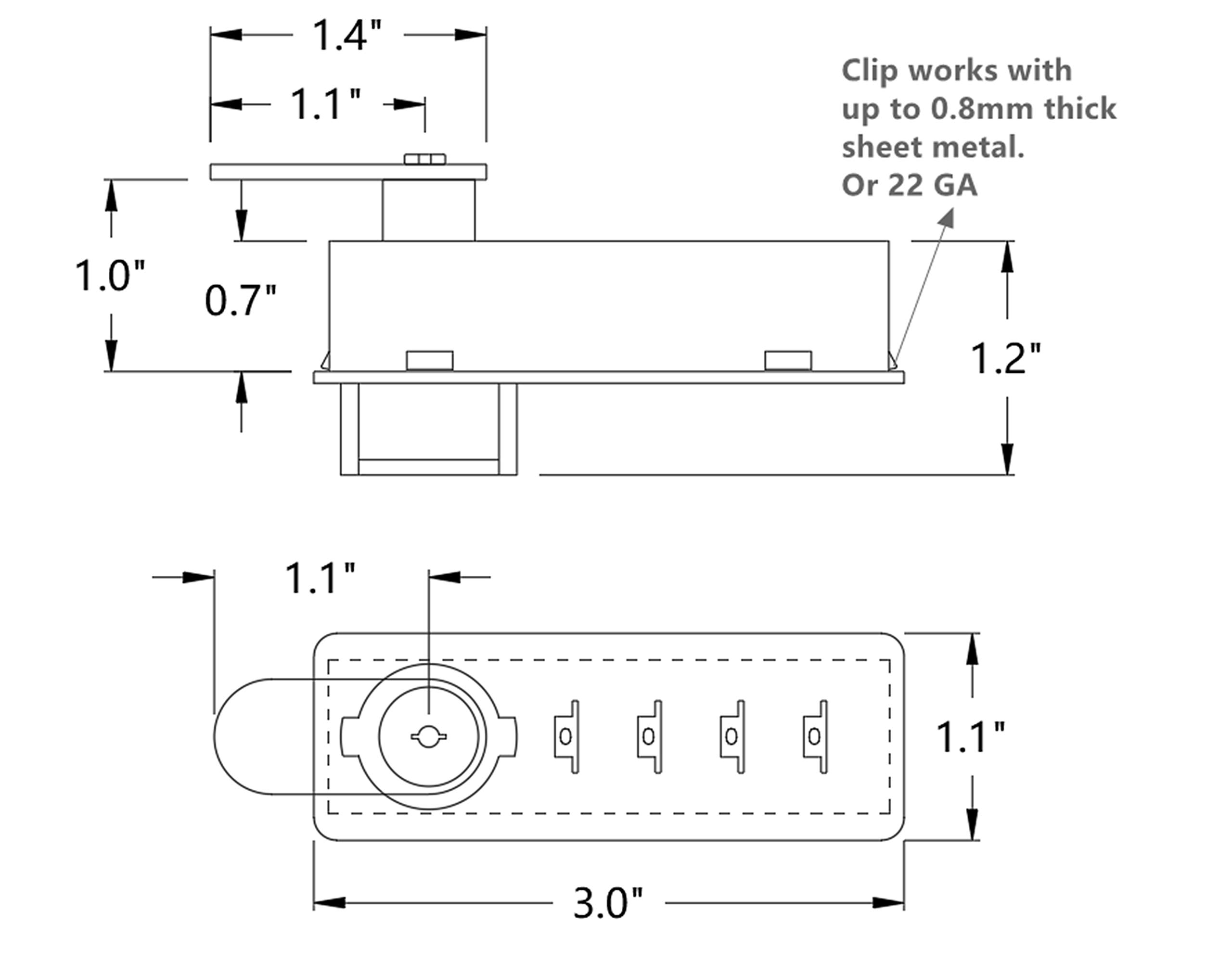 FixtureDisplays 6-Pack Combination Cam Lock with Master Key - Secure Cabinet, Drawer, Donation Box - Works with 22 GA Sheet Metal & 3/4