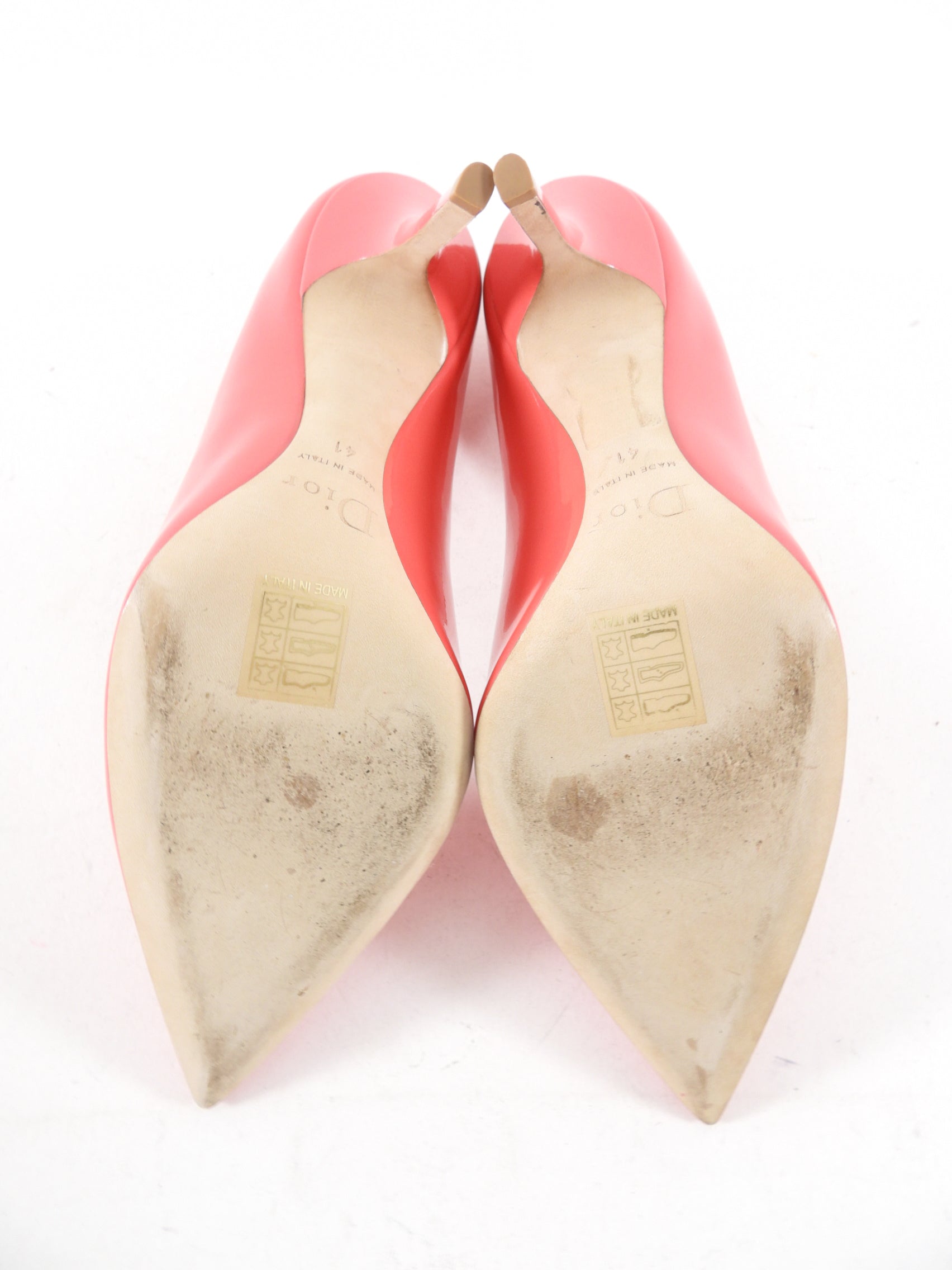Christian Dior Pink Patent Leather Pumps Women's High Heels Size 41 - Perfect for Weddings, Parties & Formal Events