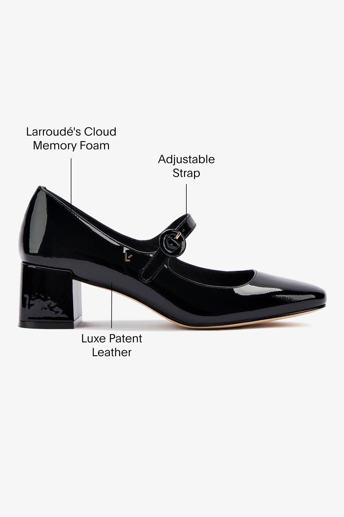 Blair Block Pump Women's Black Patent Leather High Heels - Elegant Dress Shoes for Office, Party & Special Occasions