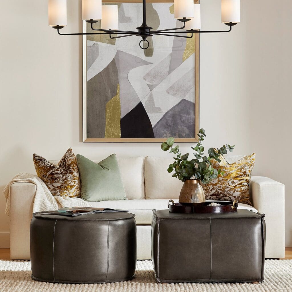 Cyan Design 11433 Ginevra Black Chandelier - Elegant Modern Ceiling Light Fixture for Dining Room, Living Room & Bedroom Lighting