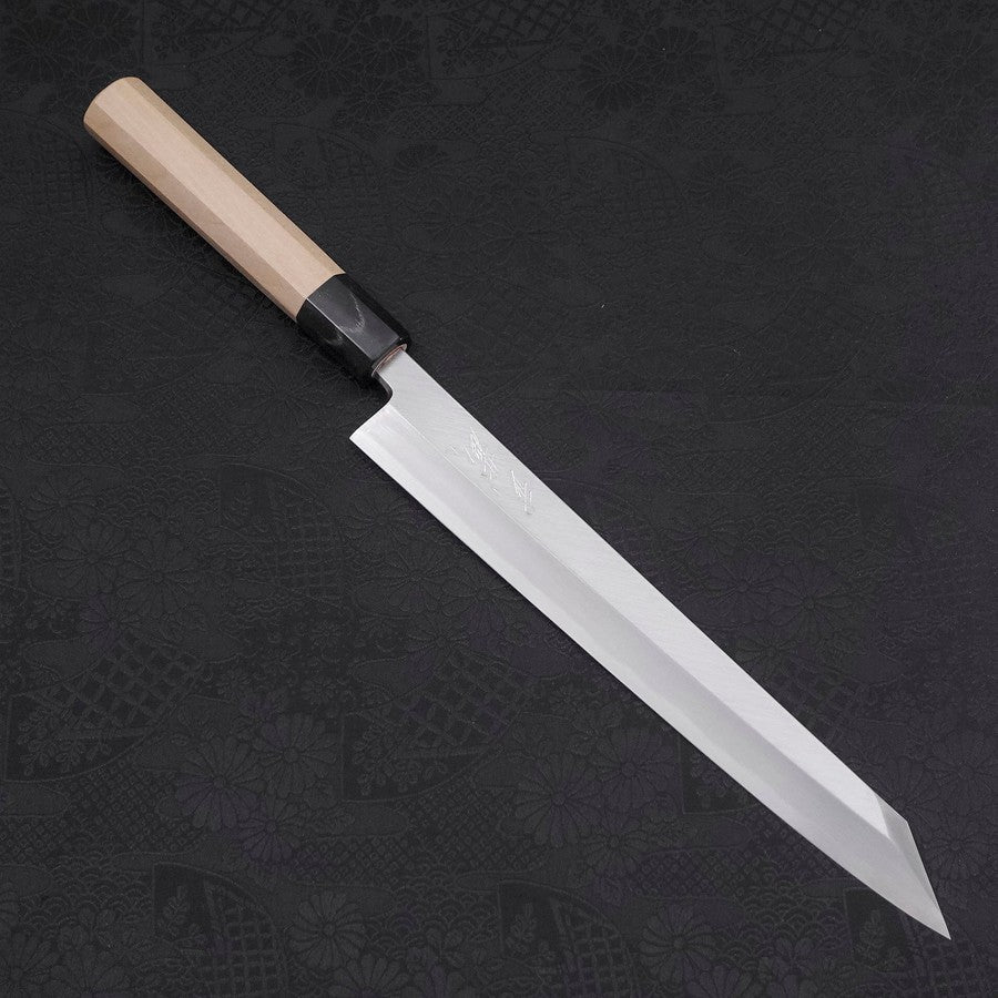 Premium Yanagi Kiritsuke Knife 240mm - White Steel #2 with Kasumi Finish & Buffalo Magnolia Handle - Perfect for Sushi, Sashimi & Japanese Cuisine Preparation