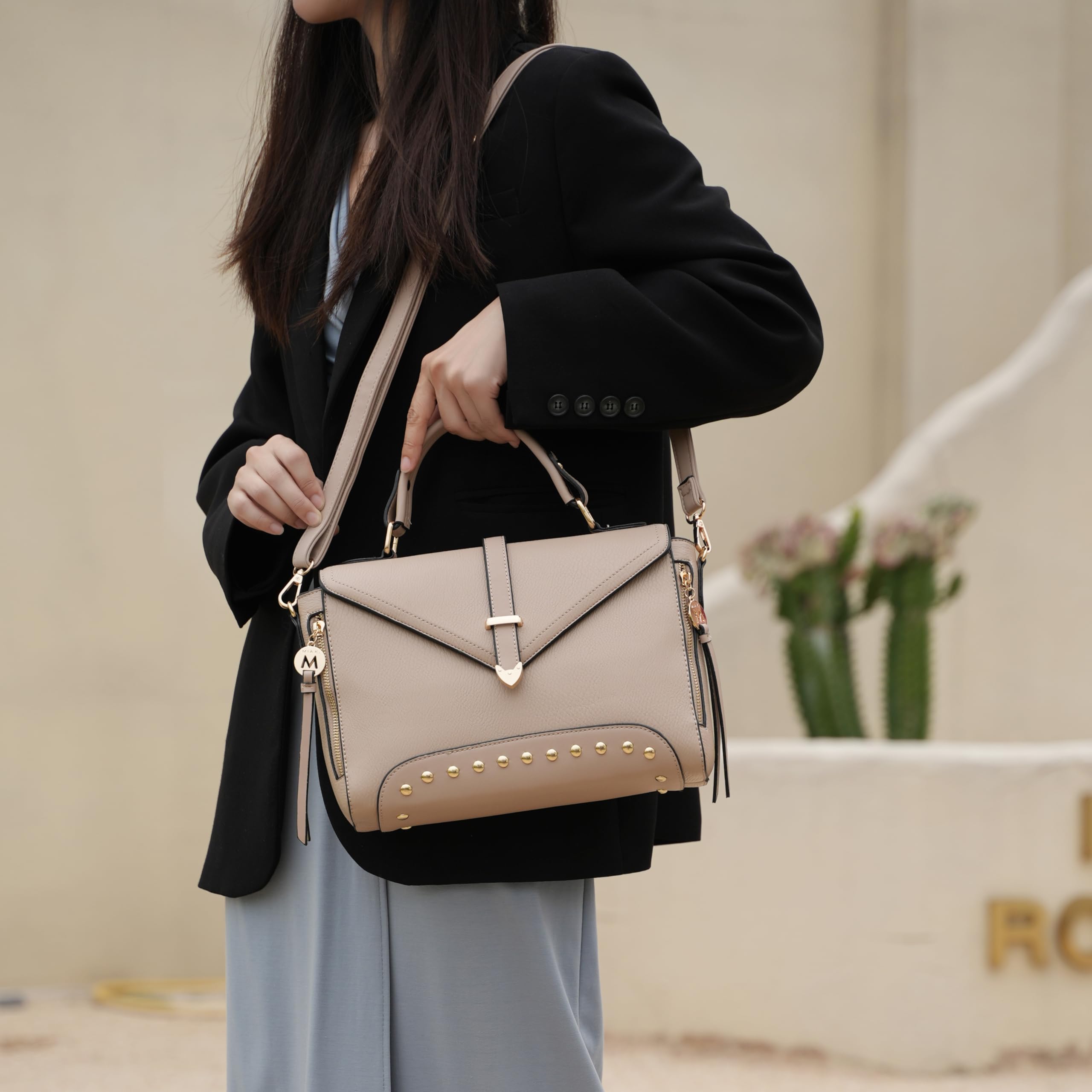 MKF Collection Vegan Leather Crossbody Bag for Women - Stylish Designer Shoulder Purse Handbag by Mia K | Perfect for Work, Travel & Everyday Use