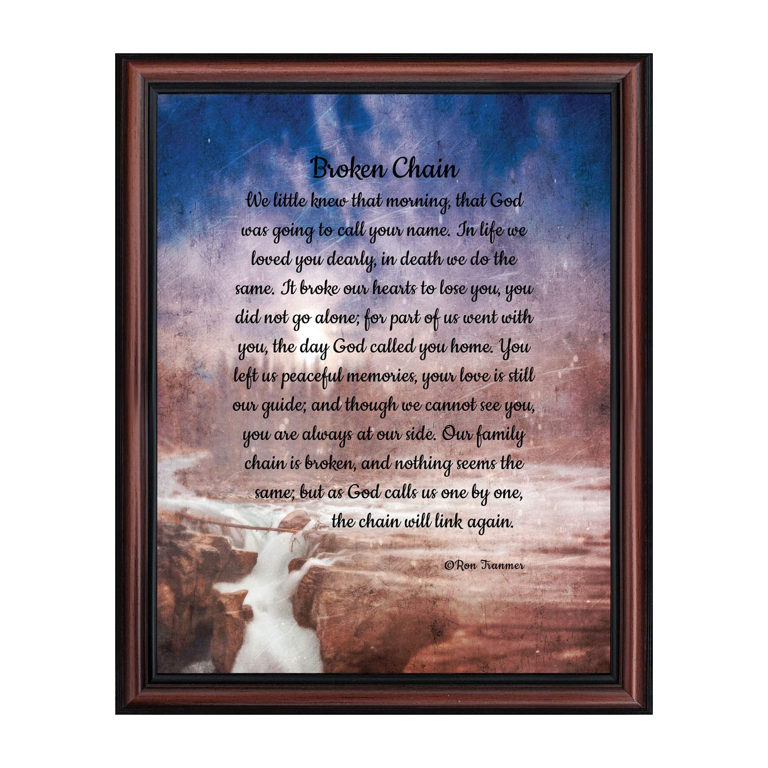 Broken Chain Picture Frame - Memorial Gift for Loved Ones | Home Décor for Sympathy & Remembrance