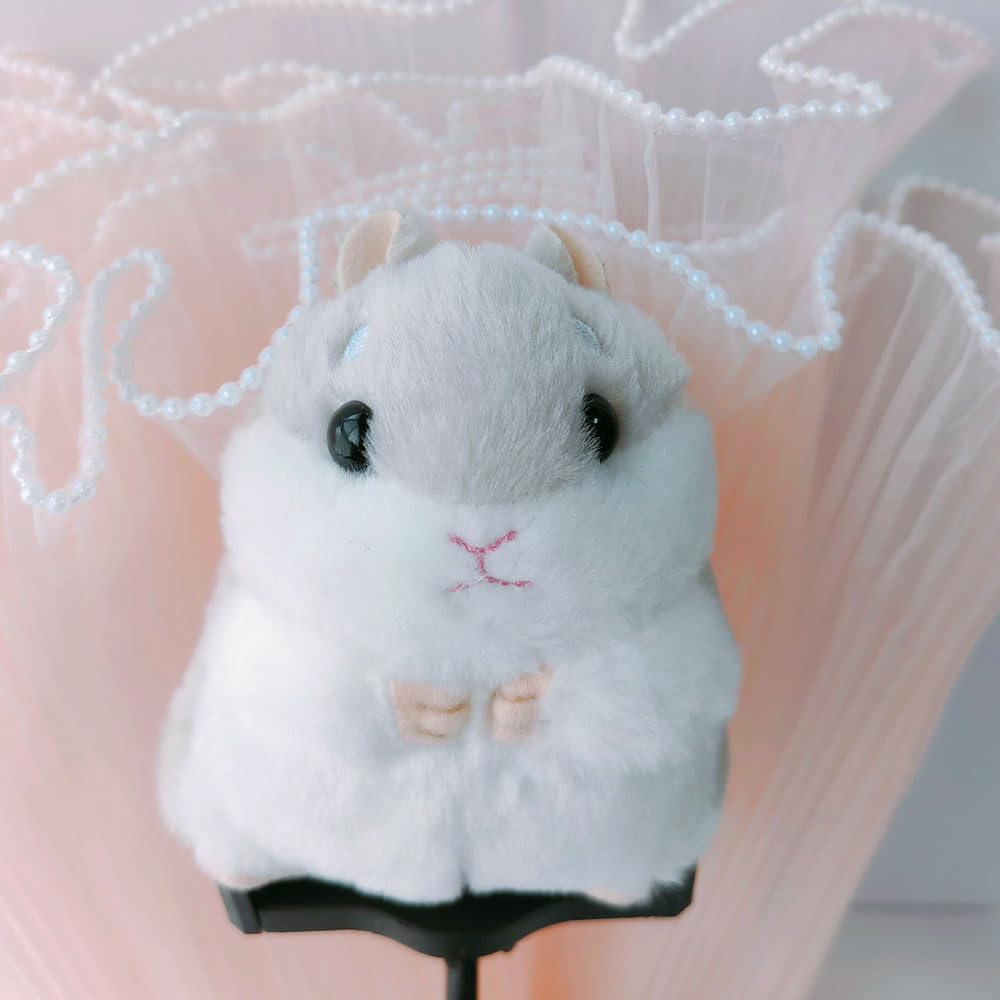 2 Pack Plush Hamster Keychain - Cute Backpack Charm for Handbags & Bags