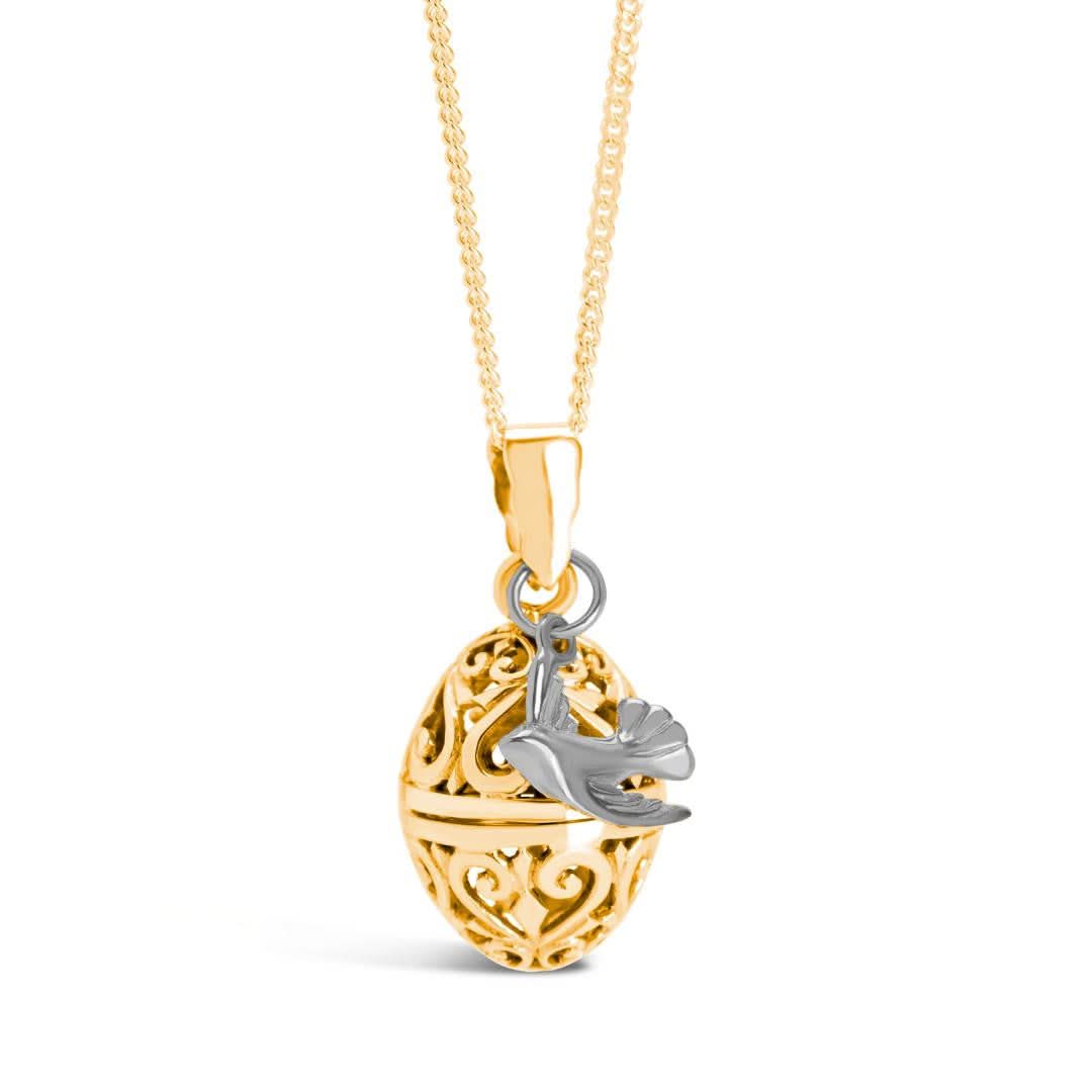 Elegant Gold Bird Locket with Secret Message Compartment - Perfect Gift for Valentine's Day, Anniversary & Mother's Day