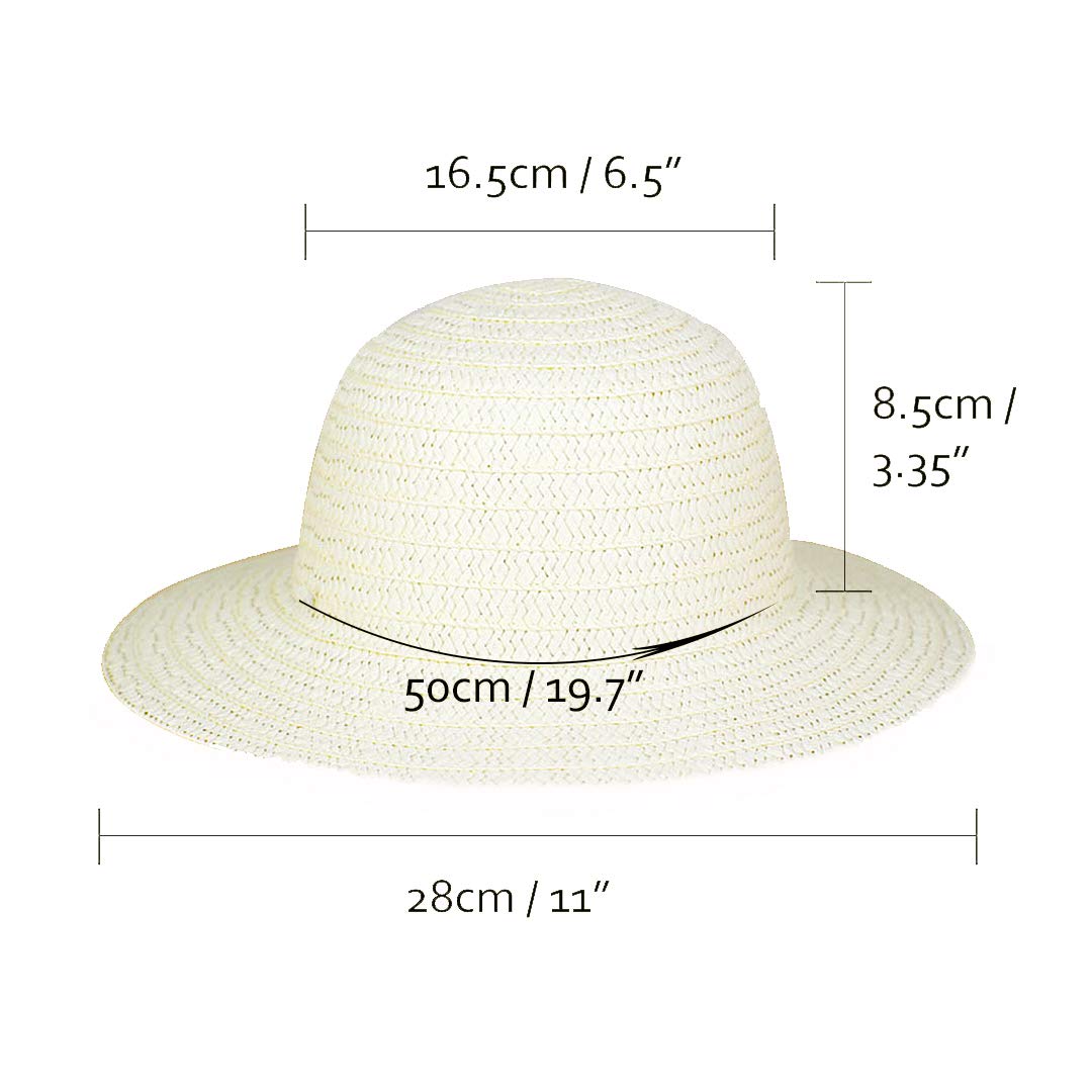 10Pcs DIY Straw Hats Set - 5 Lace Hats for Girls & 5 Round Hats for Boys - Blank White Hats for Art Painting, Tea Party, Easter & Dress Up - Perfect for DIY Crafts, Kids Parties & Holiday Celebrations