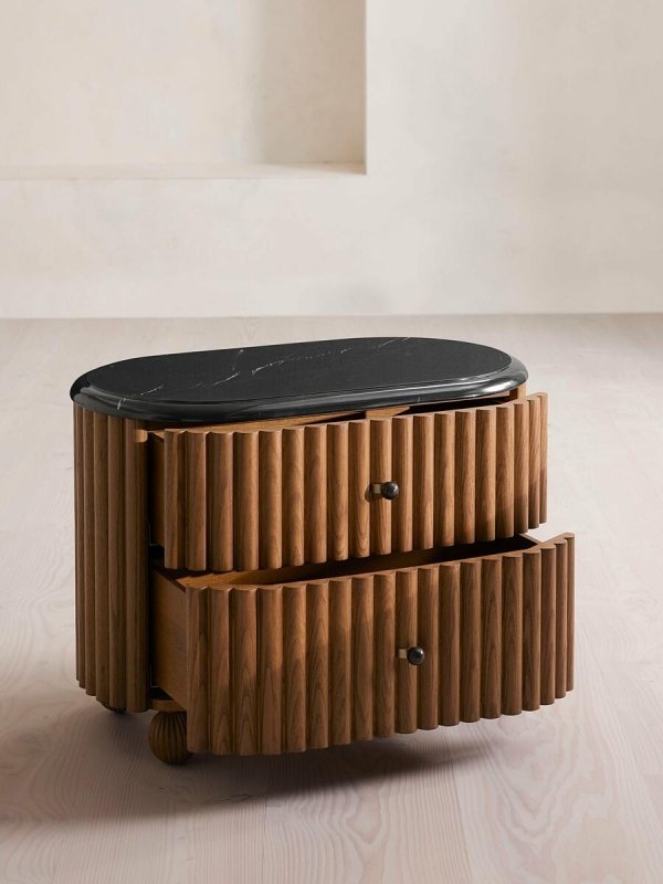 Modern Solid Wood Nightstand with Drawer - Stylish Bedside Table for Bedroom, Living Room, or Office - Perfect for Storage and Decor