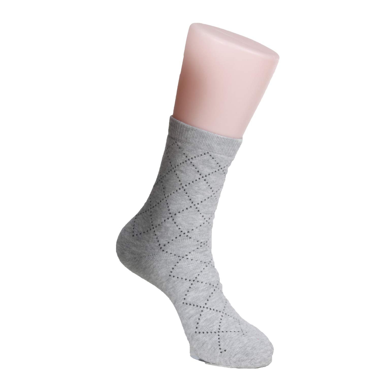 Lian LifeStyle Men's Ultralight Wool Blend Crew Socks (1 Pair) - WD Diamond Design, Size 6-9 - Perfect for Hiking, Running & Everyday Comfort
