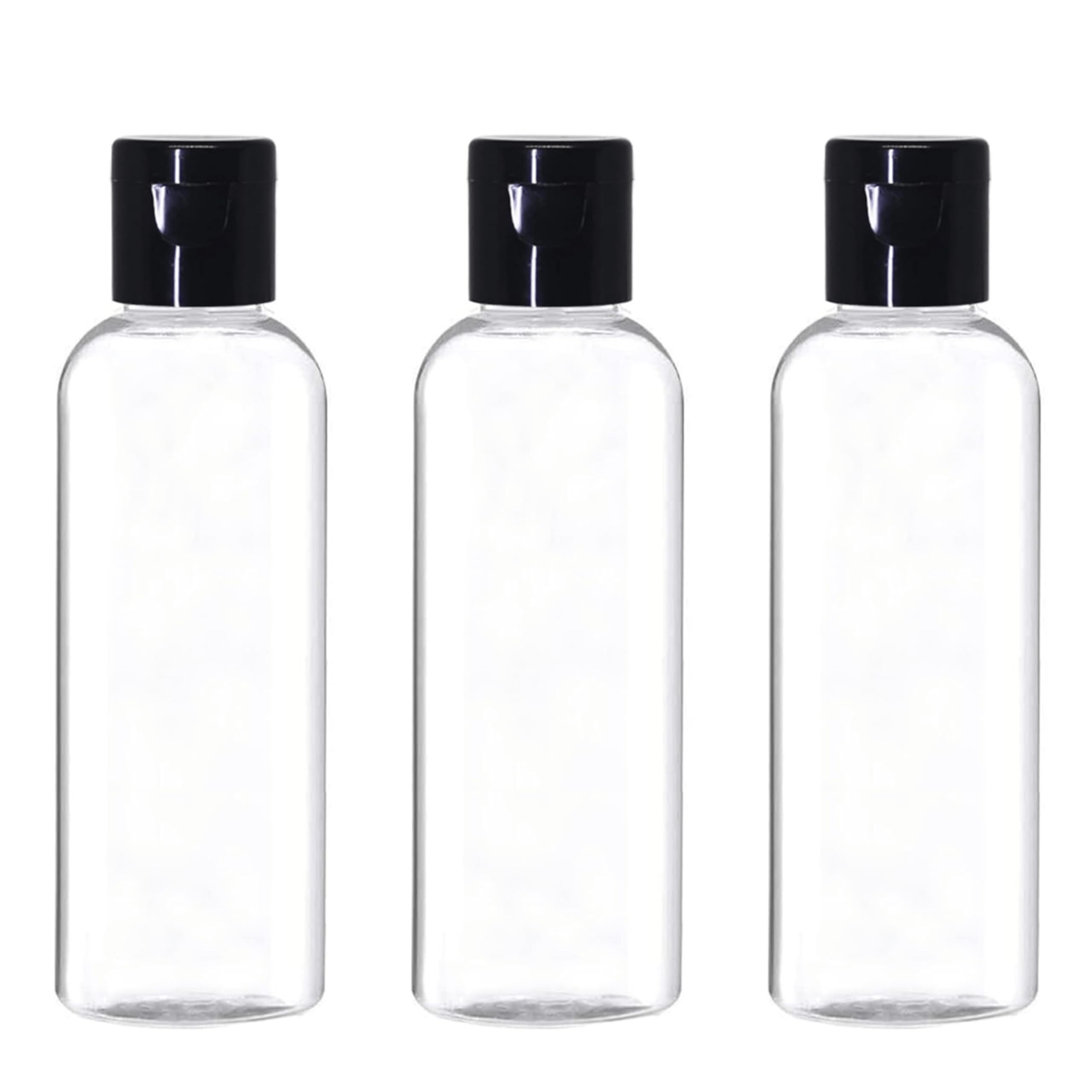 Eraviz 3-Pack 100ml Clear Plastic Travel Bottles - Refillable Squeeze Containers with Flip Top Cap for Shampoo, Lotion, Cream & Toiletries | Perfect for Air Travel, Gym, Camping & Home Organization