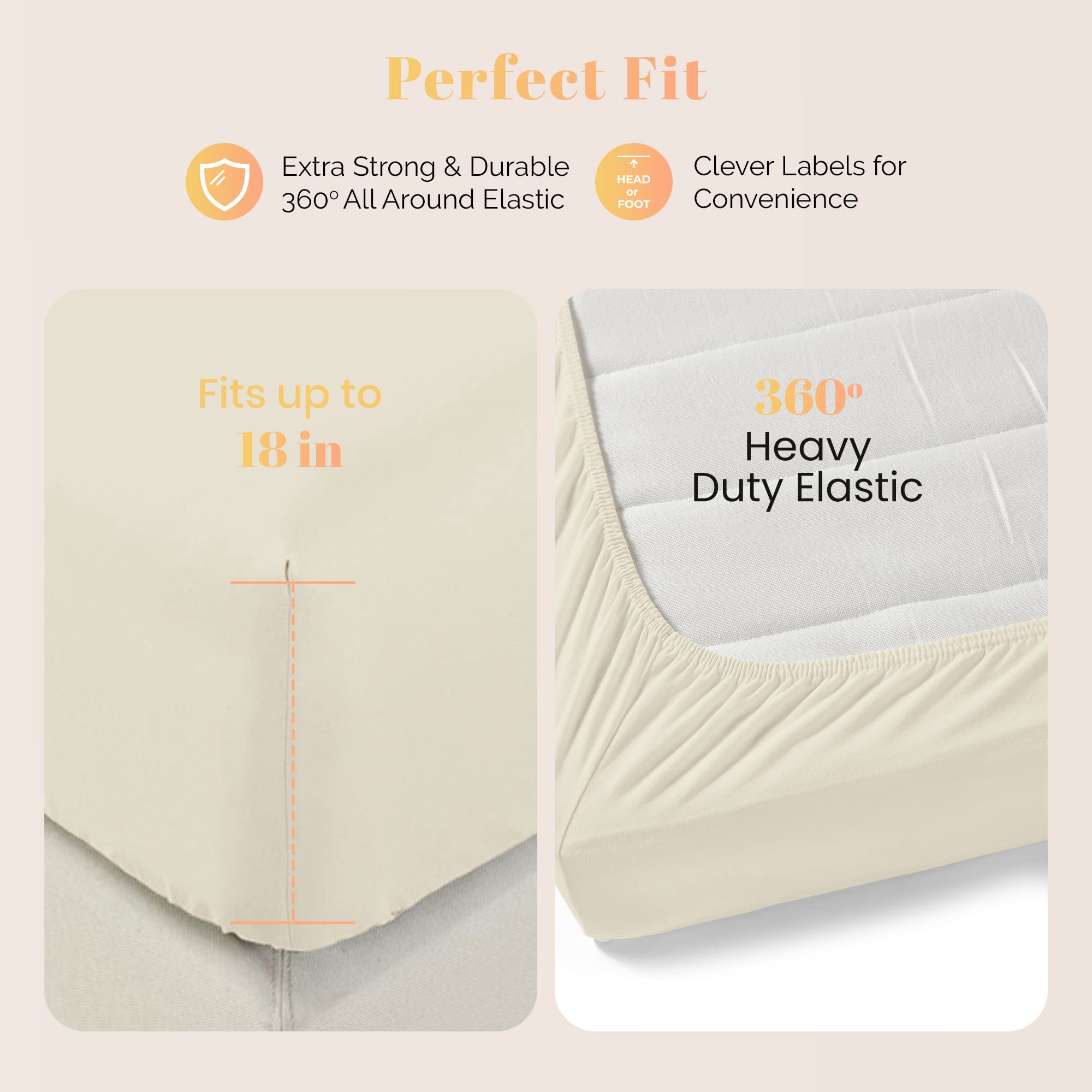 800 Thread Count 100% Egyptian Cotton California King Sheet Set - 4 PC Premium Cooling Sateen Bed Sheets for Luxurious Comfort | Perfect for Hot Sleepers & Master Bedrooms