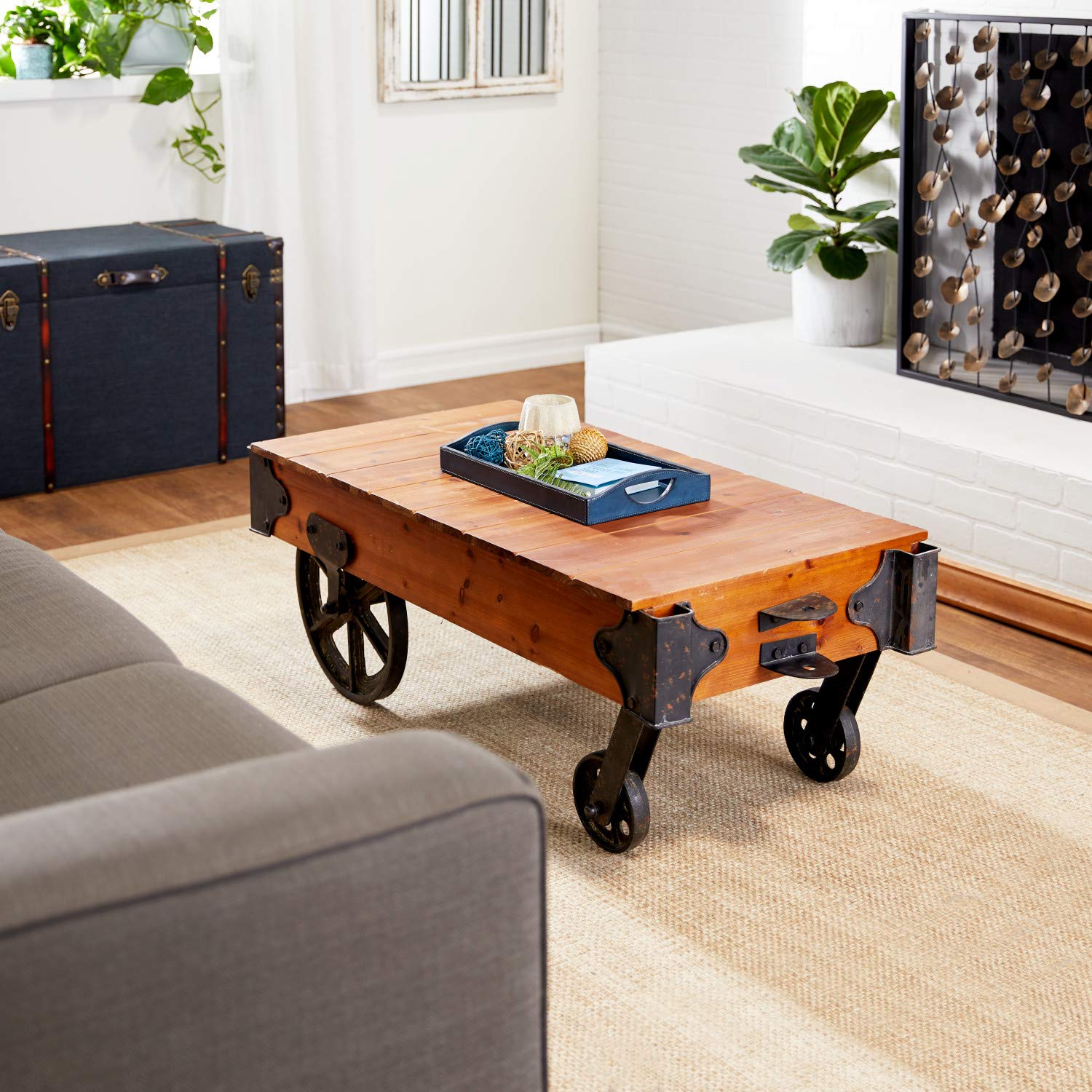 Deco 79 Modern Wooden Coffee Table - 45