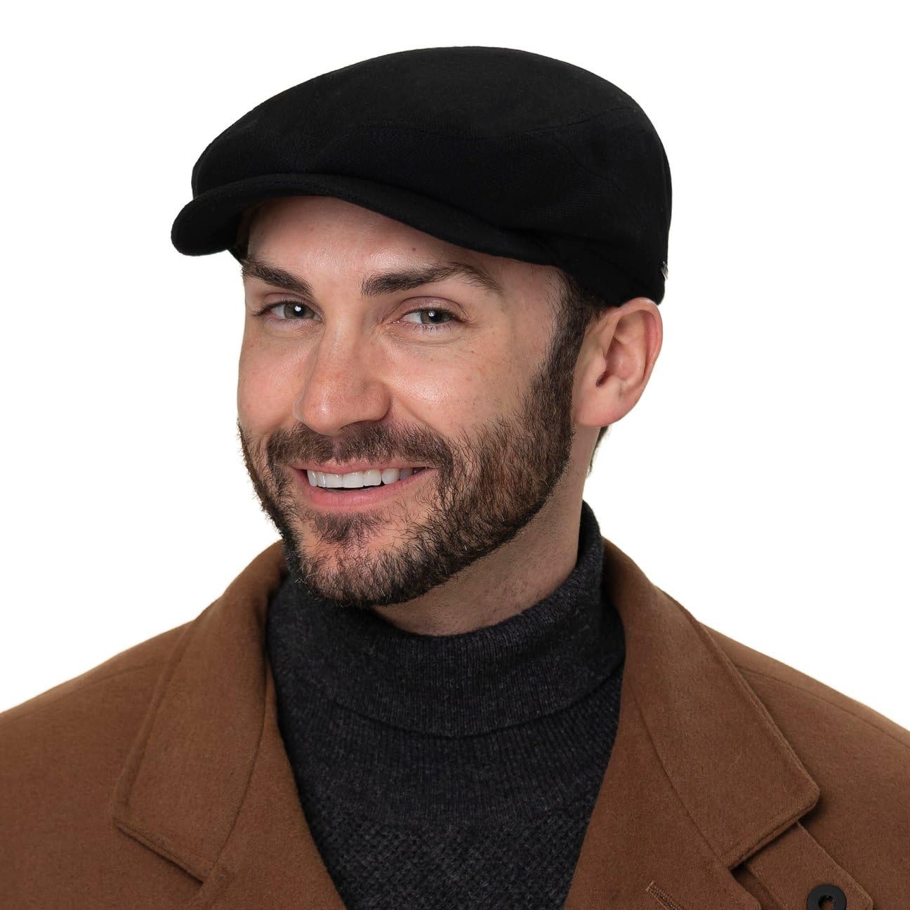 Stetson Belfast Wool Blend Flat Cap for Men - Classic EU-Made Winter Hat for Casual & Outdoor Wear