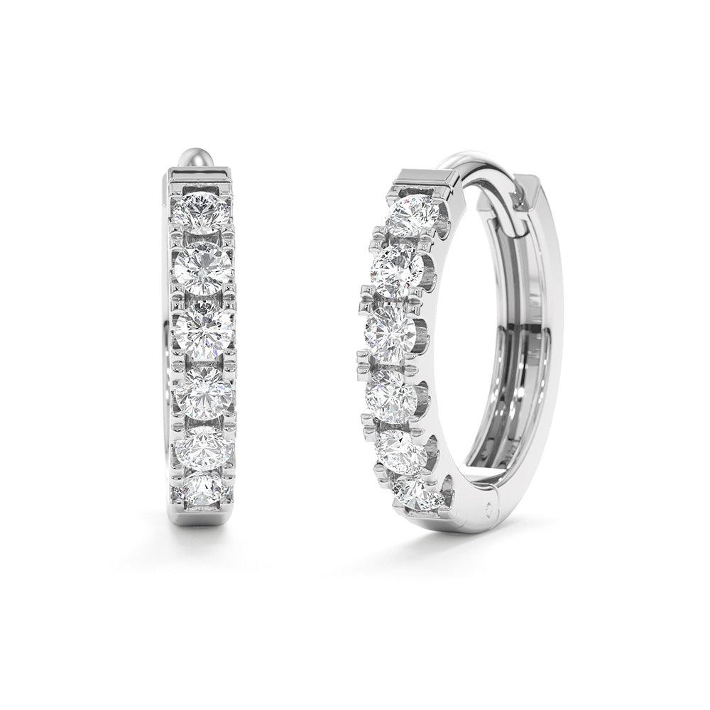 Lab Grown Diamond Huggie Hoop Earrings - Dainty 14K Gold Small Hoops for Everyday Wear | Perfect for Work, Date Night & Special Occasions