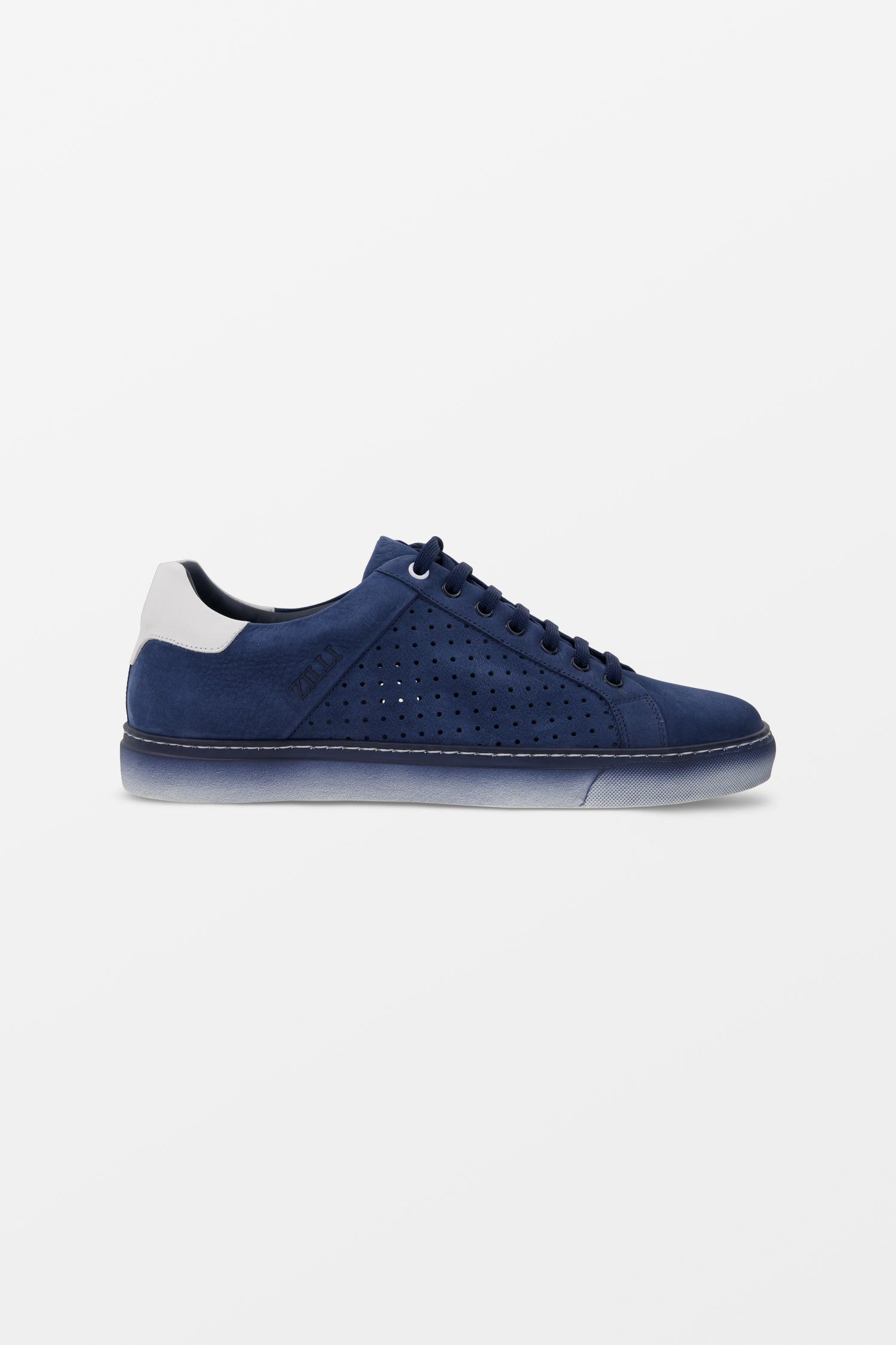 Zilli Blue Soft Nubuck Sneakers for Men - Comfortable Casual Walking Shoes - Perfect for Gym, Workout & Everyday Wear