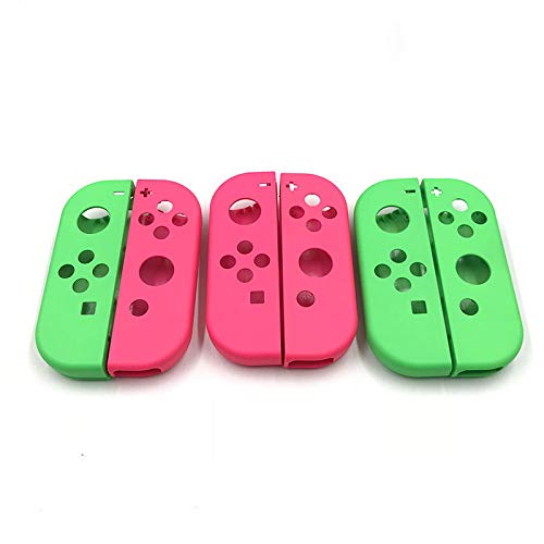 Nintendo Switch Joy-Con Replacement Housing Shell - Front & Back Faceplate Case Cover with Middle Frame for NS Console (Pink) | DIY Repair Kit for Damaged or Customized Joy-Con Controllers