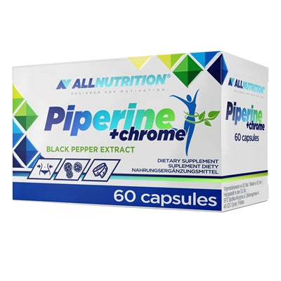 Allnutrition Piperine + Chromium Supplement - 60 Capsules for Weight Management & Metabolism Support | Boost Energy & Nutrient Absorption