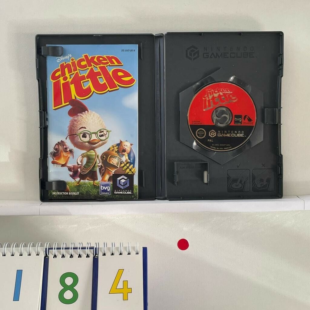 Chicken Little Nintendo GameCube Game with Manual - PAL Version - Fun Family Adventure Game for Kids & Adults, Perfect for Retro Gaming Nights & Collectors