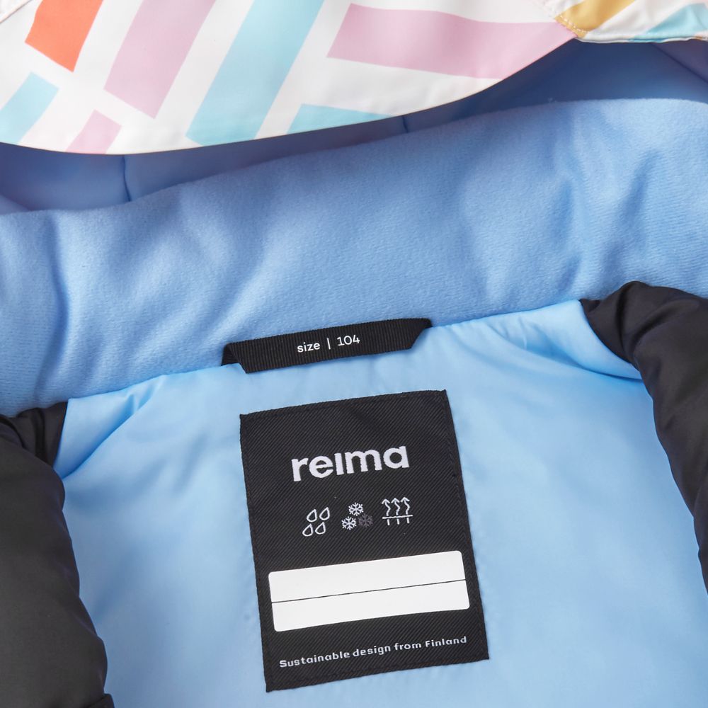 Reima Kiiruna Girls Ski Jacket - Waterproof Winter Coat for Toddlers Age 3-4 Years (White) - Perfect for Snow Play, Skiing & Outdoor Winter Activities