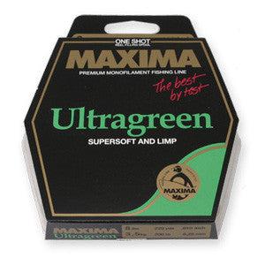 Maxima Ultragreen One Shot Monofilament Fishing Line 220 Yards - Premium Strength & Low Visibility for Freshwater & Saltwater Angling