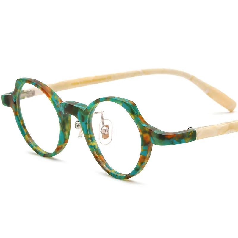 CCspace Unisex Full Rim Cat Eye Acetate Eyeglasses 56886 - Stylish Retro Frame for Men & Women - Perfect for Reading, Work, and Fashion Accessories