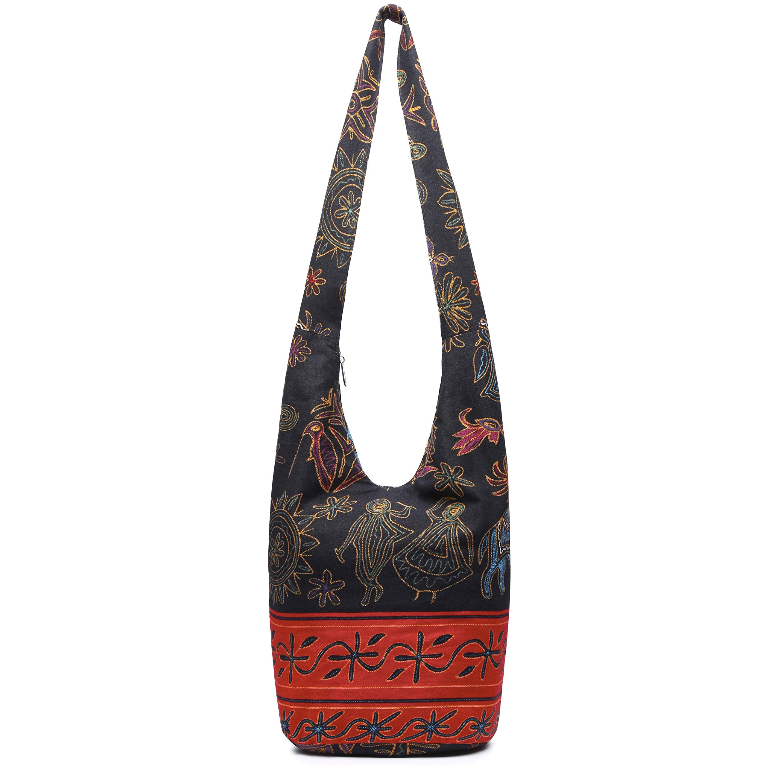 Stylish Women's Bohemian Crossbody Bag - Fashionable Canvas Shoulder Handbag with Animal Print for Everyday Use, Travel & Casual Outings