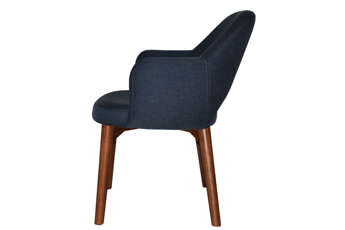 EZ Hospitality Cairo Indoor Armchair with Timber Base - Light Walnut Finish, 4-Leg Design for Living Room, Office, or Lounge Comfort