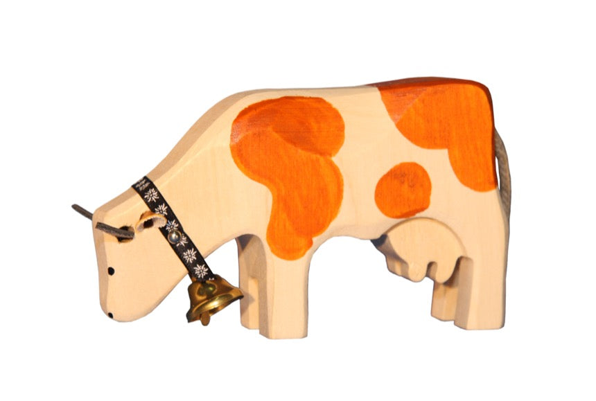 Marc Trauffer Traditional Swiss Cows Figurine - Authentic Swiss Decor for Home & Office - Perfect for Farmhouse, Alpine, and European Style Decorations