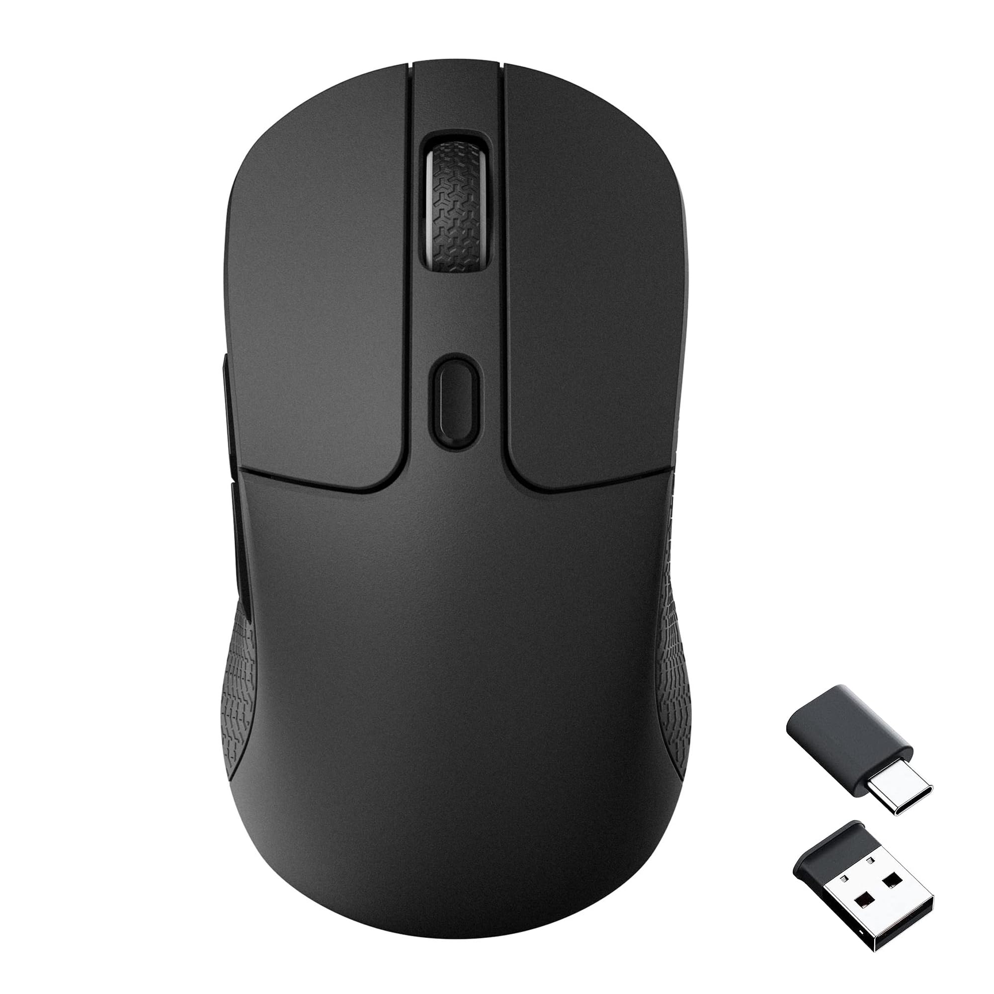 Keychron M3 Wireless Gaming Mouse - Tri-Mode 2.4GHz/Bluetooth 5.1/Wired, 26000 DPI PAW 3395 Sensor, RGB Backlit, 79g Lightweight, Programmable Buttons for Windows/Mac (Black) - Perfect for FPS, MOBA & Office Work