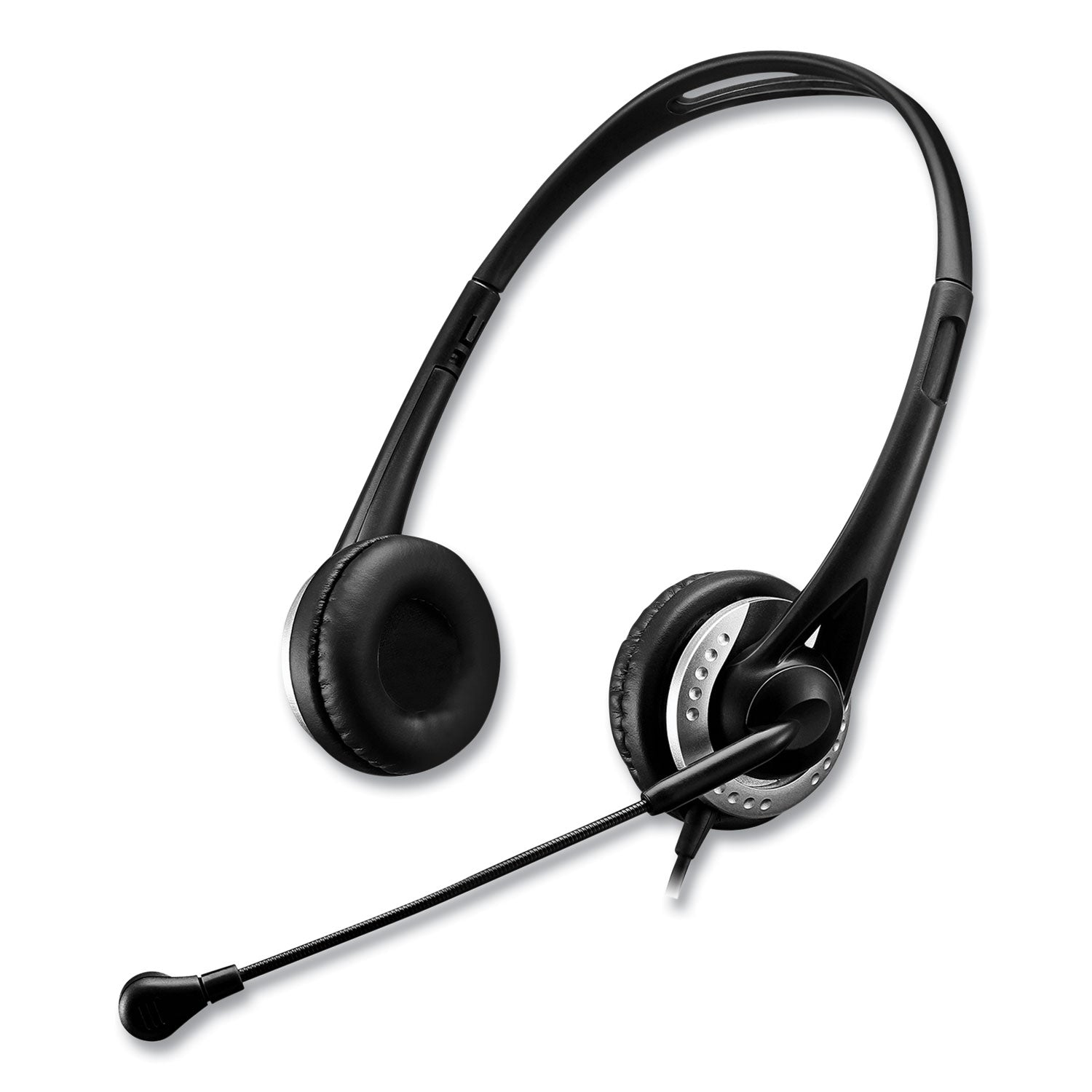 Adesso Xtream P2 Binaural Over-Ear Headset with Noise-Canceling Microphone - Professional Gaming Headphones for PC, PS5, Xbox - Perfect for Online Meetings, Streaming & Music (Black)