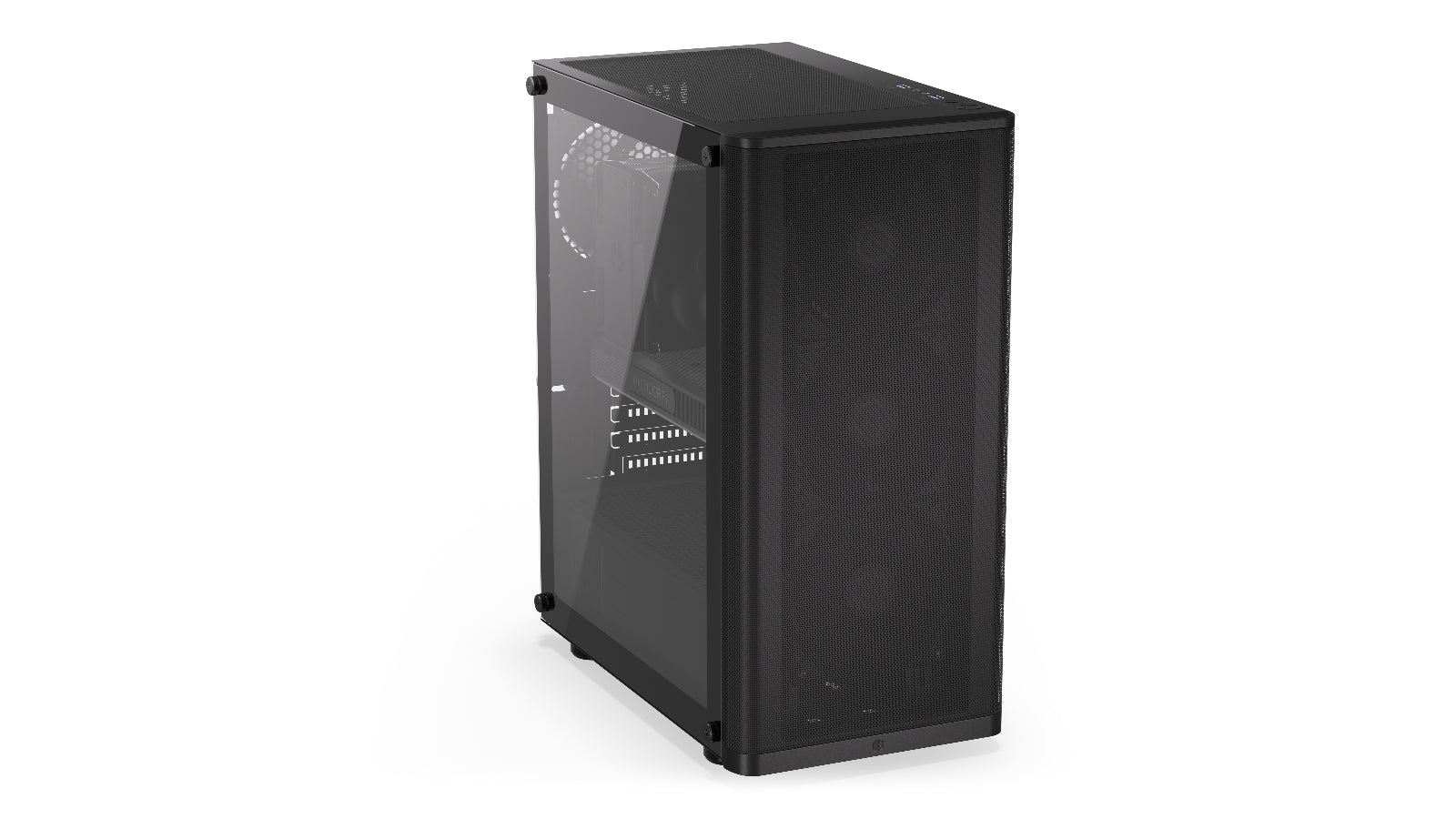 Endorfy Ventum 200 Air ATX Mid Tower PC Gaming Case - High Airflow, Tempered Glass Side Panel, RGB Lighting (EY2A002) - Perfect for Gaming Rigs & Workstation Builds