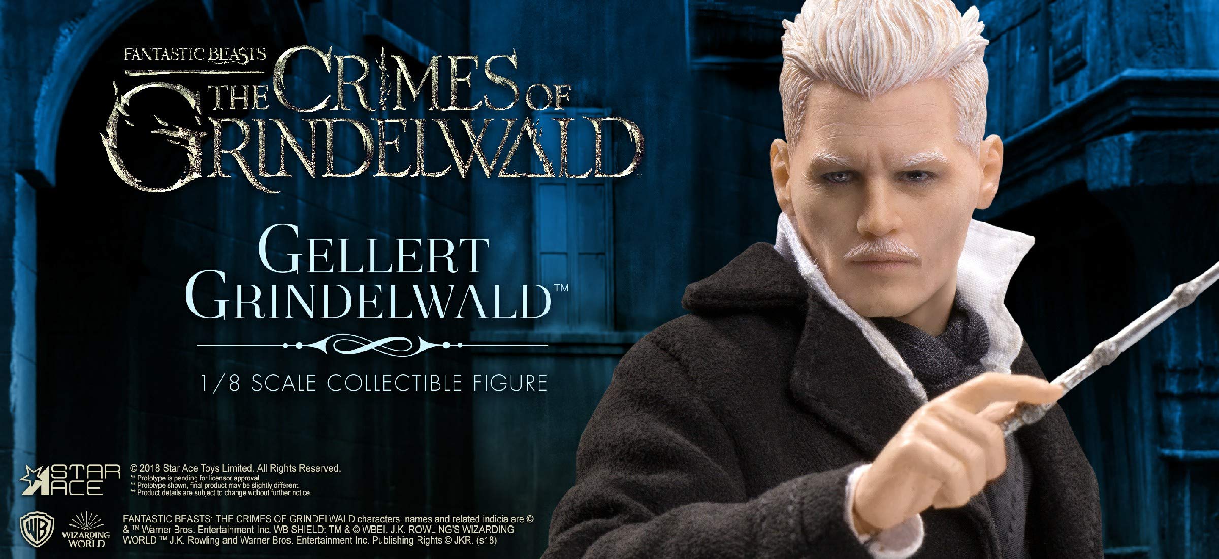Fantastic Beasts: The Crimes of Grindelwald Gellert Grindelwald 1:8 Scale Collectible Action Figure by Star Ace Toys - Premium Multicolor Movie Character Model for Display & Collectors