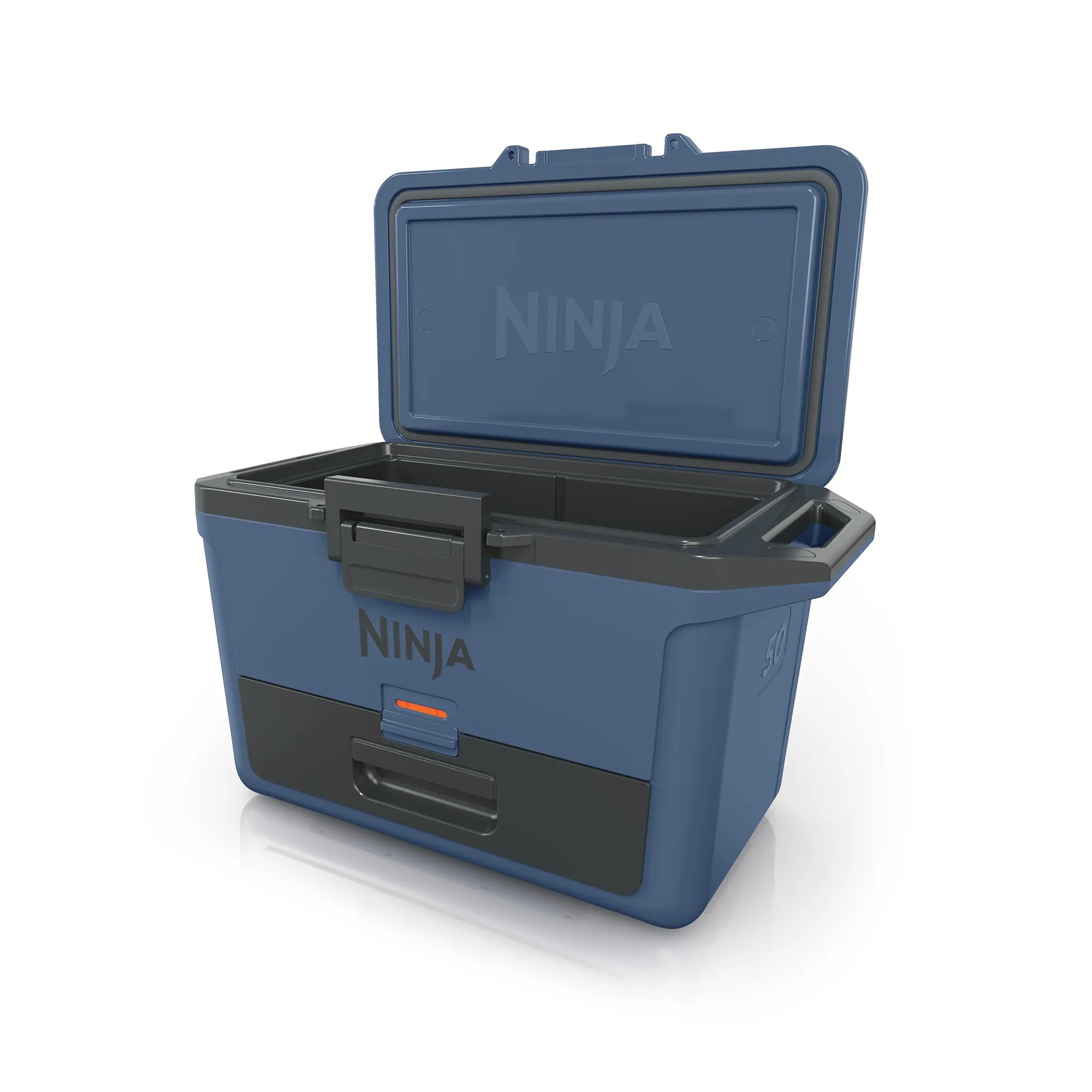Ninja FrostVault 47L Hard Cooler with Dry Zone - Insulated Outdoor Cooler for Camping, Beach, Picnics & Tailgating - Leakproof Food Storage with Separate Dry Compartment