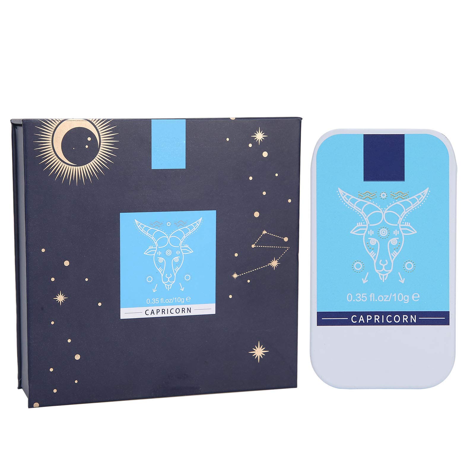 Premium Solid State Perfume for Men & Women - Long Lasting Fragrance, Non-Irritating Cologne with Natural Plant Extracts, Light & Charming Scent, Portable Gift Box (Capricorn Zodiac Sign) - Perfect for Travel, Office, Date Night & Everyday Wear