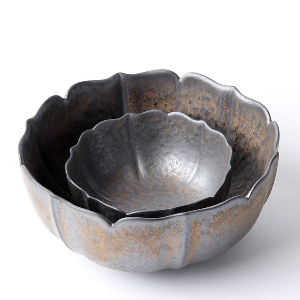 Lotus Shaped Coarse Pottery Tea Washer - Handmade Ceramic Tea Cup for Matcha, Japanese Tea Ceremony & Zen Meditation Accessories
