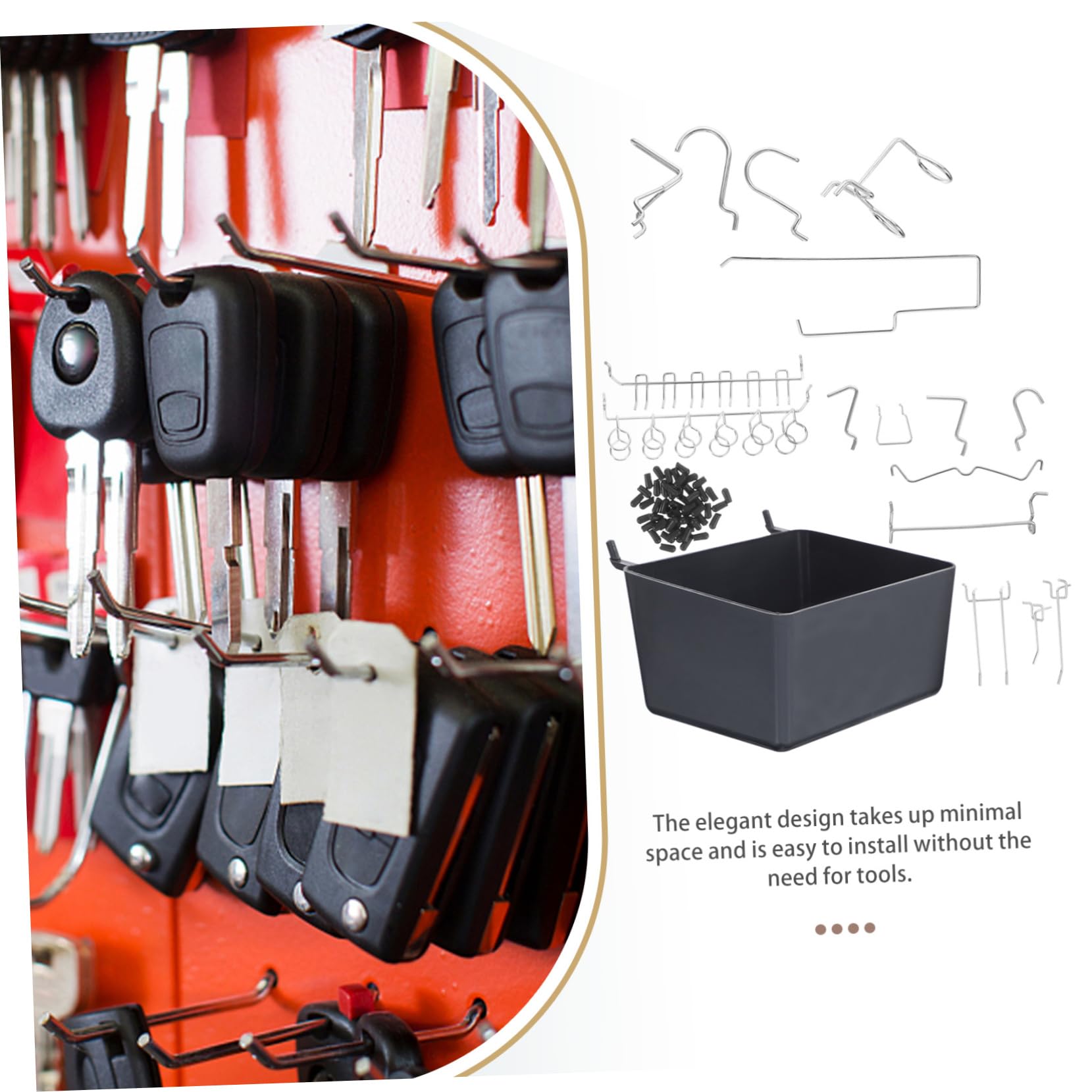 Heavy Duty 120-Piece CANIGHT Power Tool Organizer Wall Pegboard Hooks Kit - Durable Tool Storage Solution for Garage, Workshop & DIY Projects