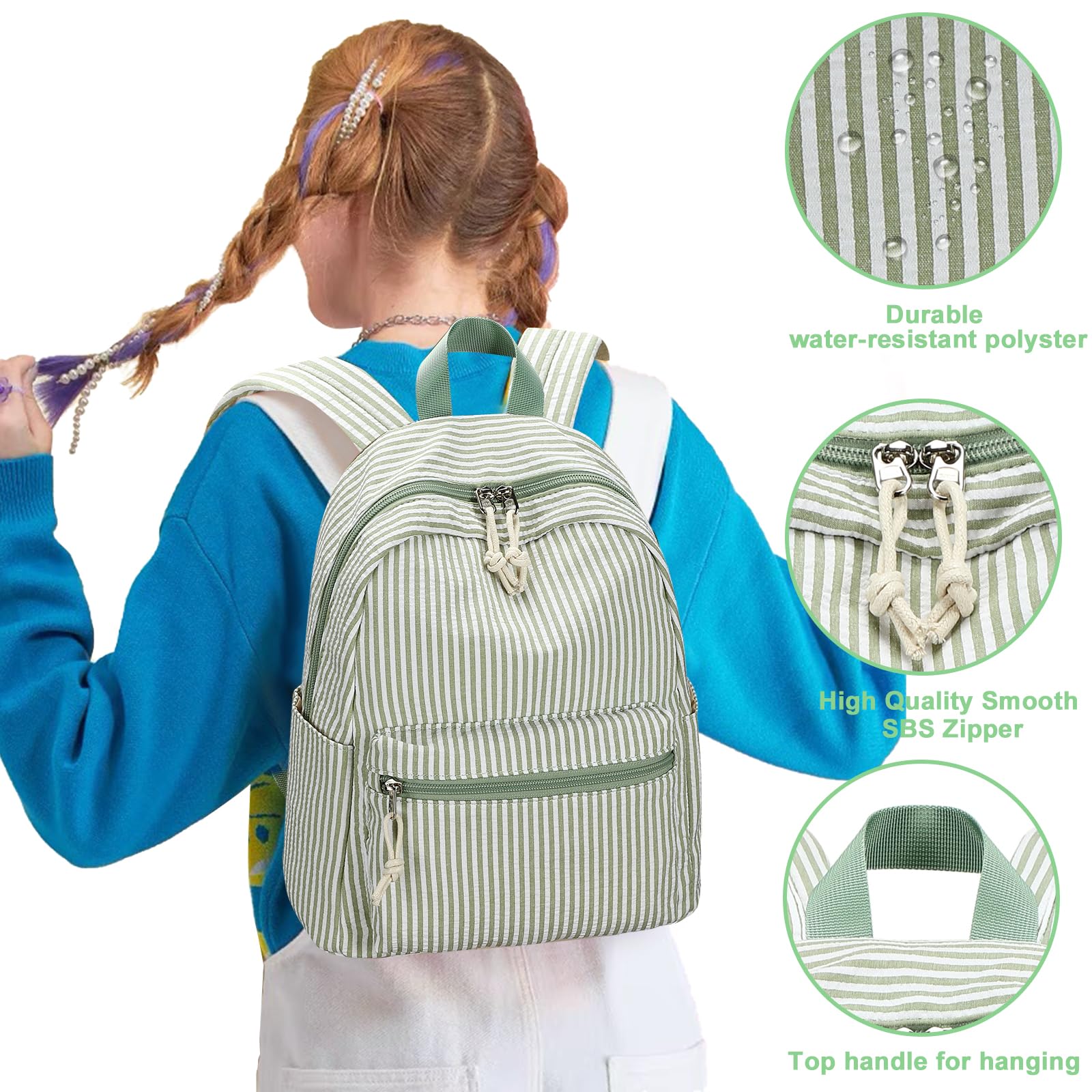 Bluboon Girls Mini Backpack for Women & Teens - Cute Small Backpack Purse for School, Travel & Everyday Use | Lightweight Casual Bookbag for College, Work & Shopping