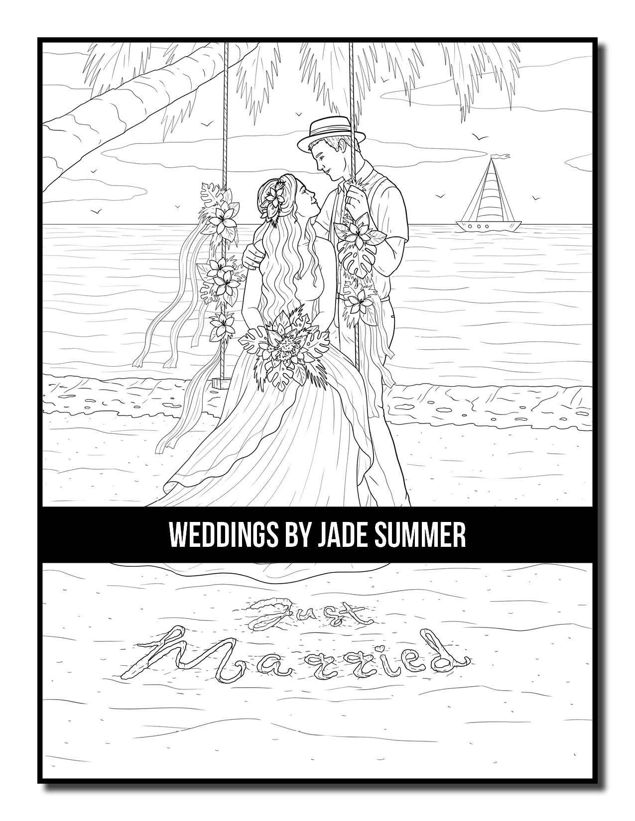 Wedding Coloring Book for Adults - Beautiful Brides, Grooms, Flowers & Romantic Scenes | Stress Relief & Wedding Gift Idea for Bridal Showers, Bachelorette Parties