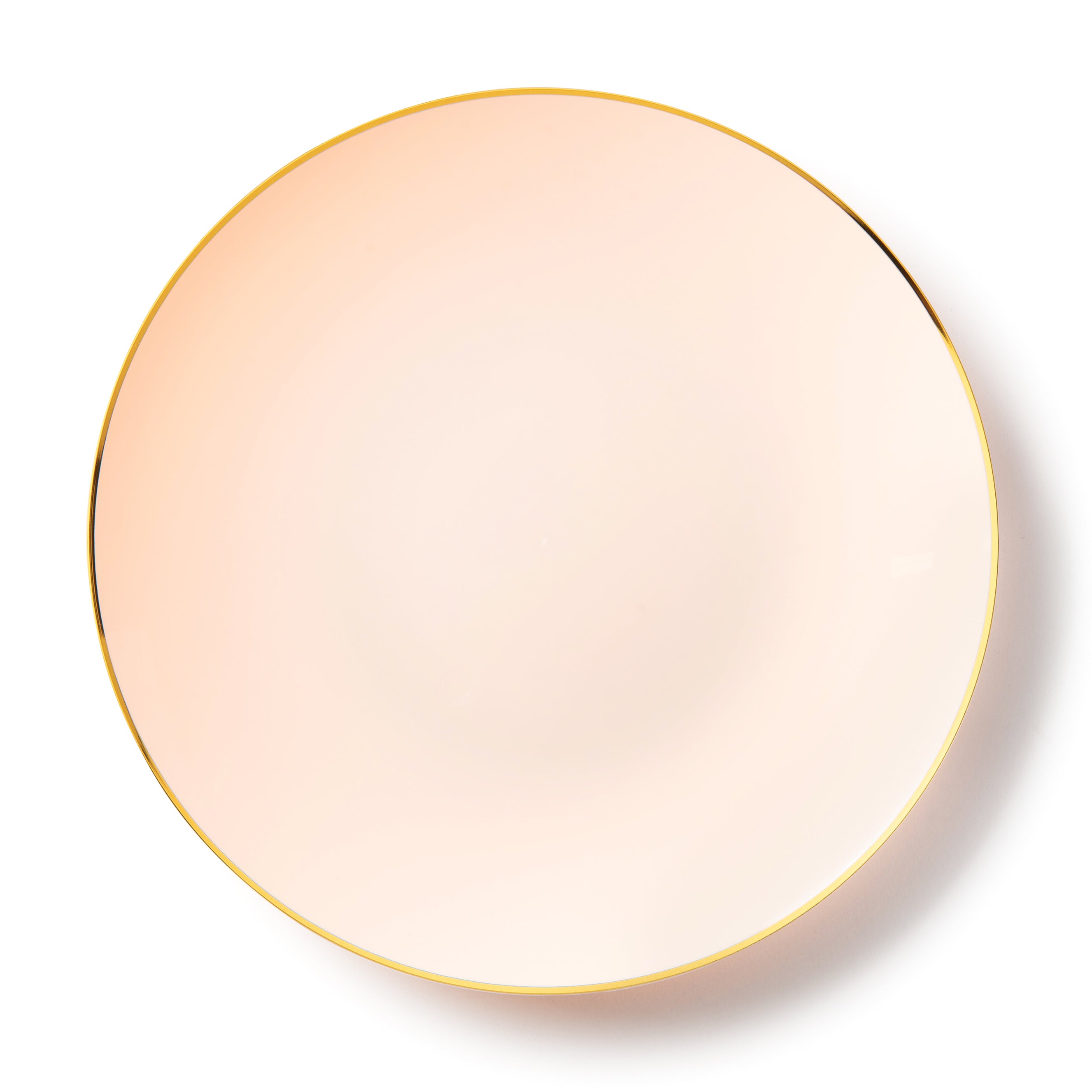 32-Piece Pink & Gold Round Plastic Dinnerware Set - 16 Place Settings - BPA-Free Eco-Friendly Disposable Plates, Cups, Forks & Spoons - Perfect for Birthday Parties, Baby Showers & Outdoor Events