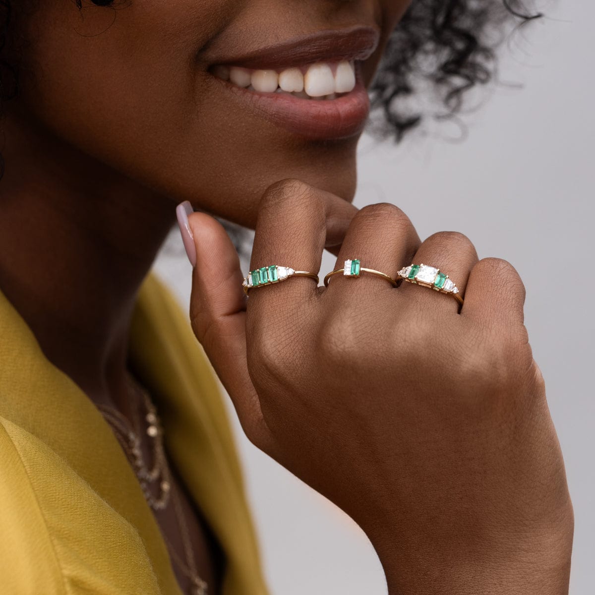 Emerald Green Ring for Women - Elegant Sterling Silver Gemstone Jewelry - Perfect for Weddings, Parties & Special Occasions