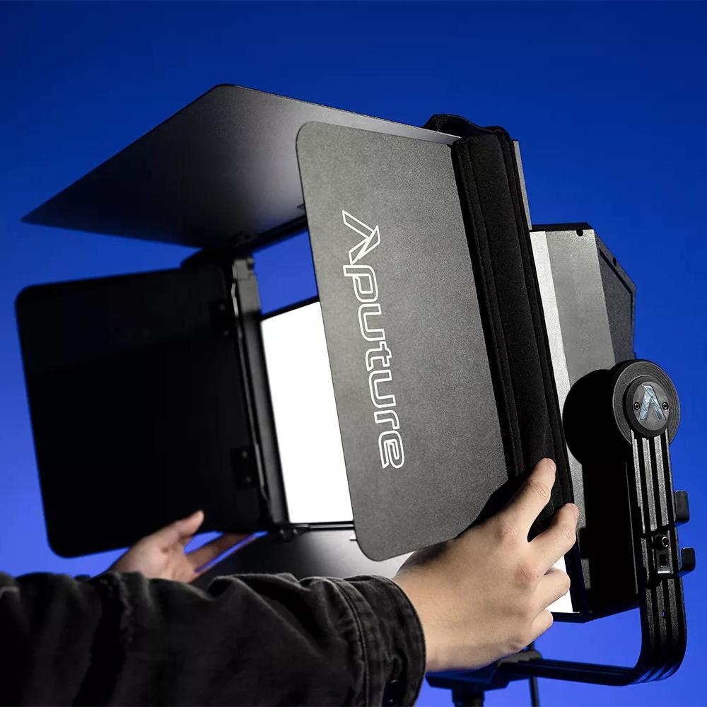 Aputure Nova P300c LED Light with Barn Doors - Professional Photography & Video Lighting for Studio, YouTube, and Film Production