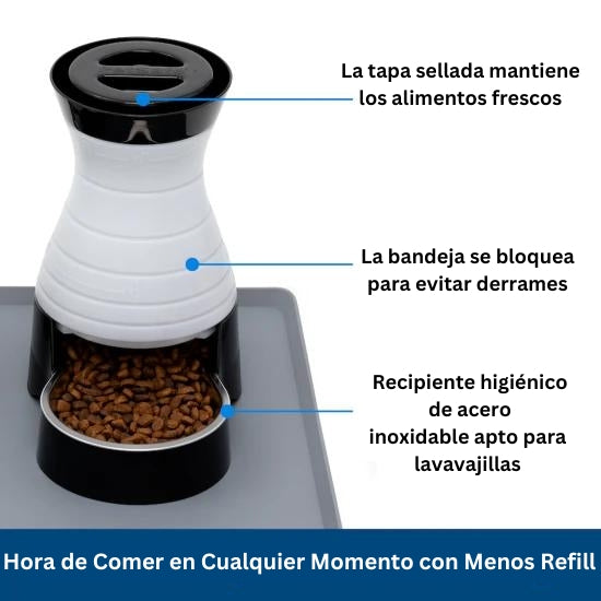 Automatic Pet Food Dispenser for Dogs and Cats - Healthy & Fresh Meals Anytime - Perfect for Home, Office, or Travel Use