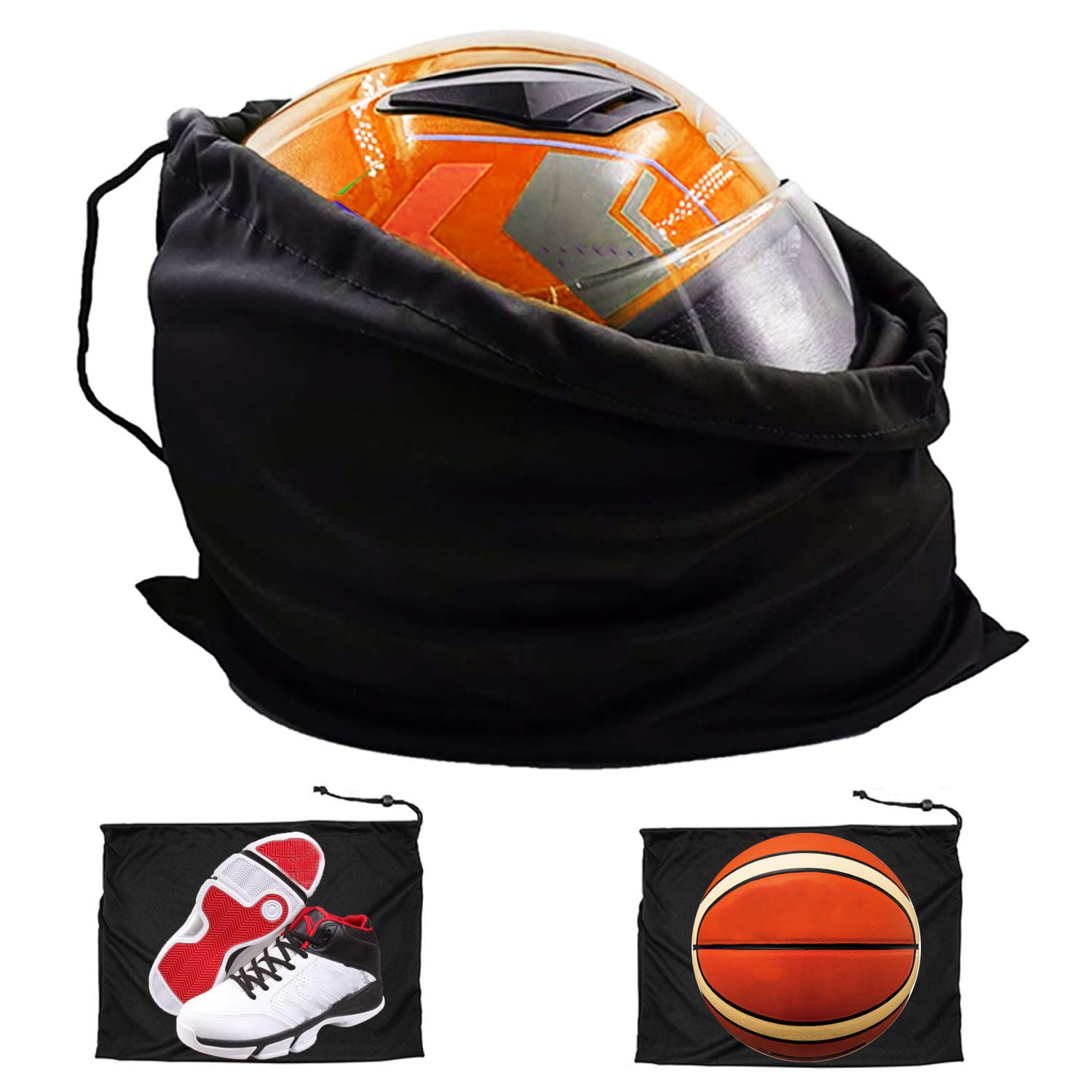 Lightweight Nylon Motorcycle Helmet Bag & Ski Backpack - Large Storage Sports Gear Carrier for Riding, Biking, Hockey & Travel (2-Pack) - Perfect for Commuting, Road Trips & Outdoor Adventures