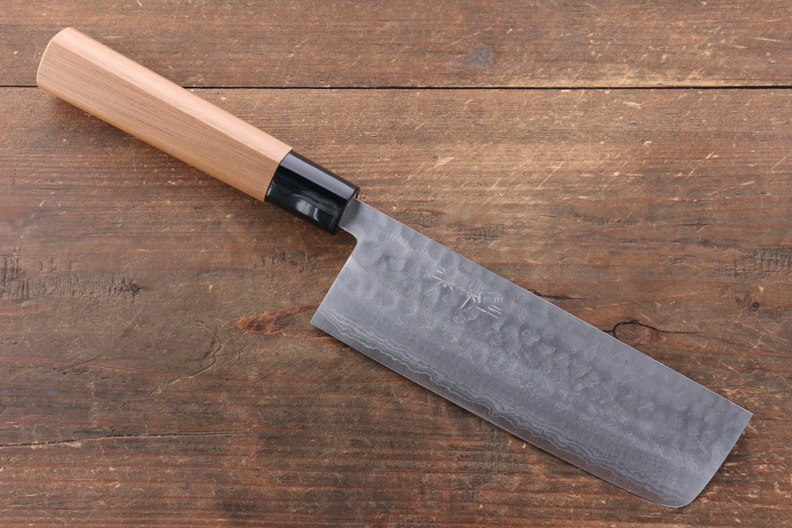 Premium Kunihira Tanryu VG1 Damascus Nakiri Knife 165mm - Japanese Chef Knife with Walnut Handle for Professional Chefs & Home Cooking - Perfect for Slicing Vegetables, Herbs & Sushi Prep