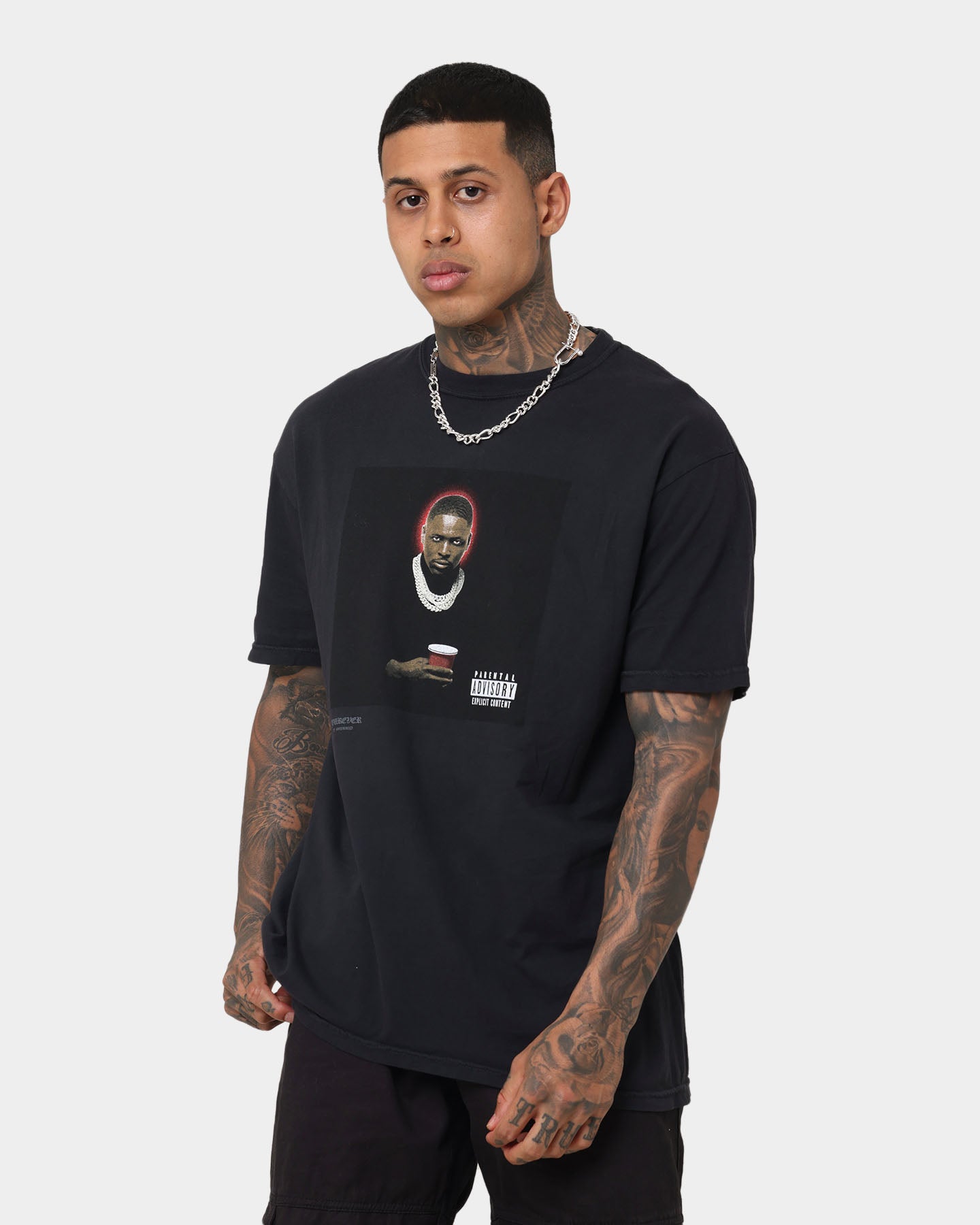 4HUNNID Forever Issues Album Cover T-Shirt - Black Hip Hop Music Tee for Men & Women - Perfect for Concerts, Streetwear & Rap Fan Gifts