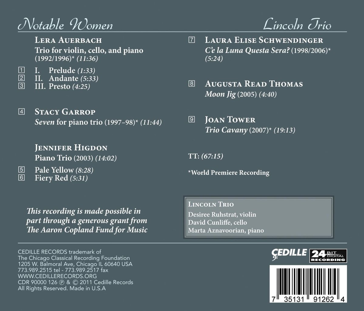 Notable Women: Trios by Today's Female Composers - Perfect for Chamber Music Performances, Recitals & Classical Music Lovers