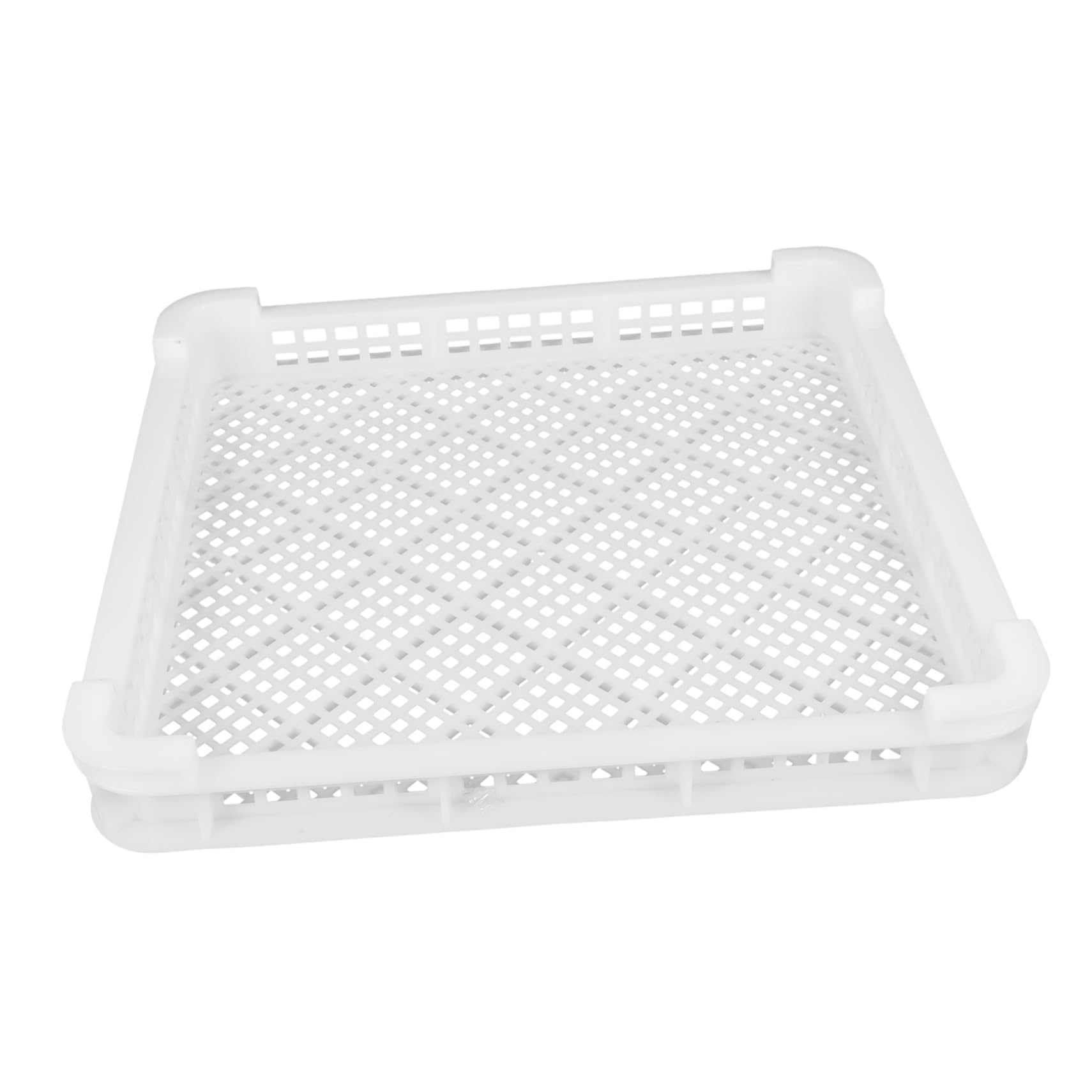 Yardwe Freezer Basket - Drying Tray for Vegetables, Seafood & Pantry Storage | White Plastic Refrigerator Organizer | Perfect for Fridge, Freezer & Food Prep