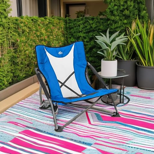 Cascade Mountain Tech Folding Camp Chair - Portable Lightweight Outdoor Chair for Camping, Beach, Picnics, BBQs & Sporting Events with Carry Bag - Perfect for Backyard, Tailgating & Outdoor Adventures